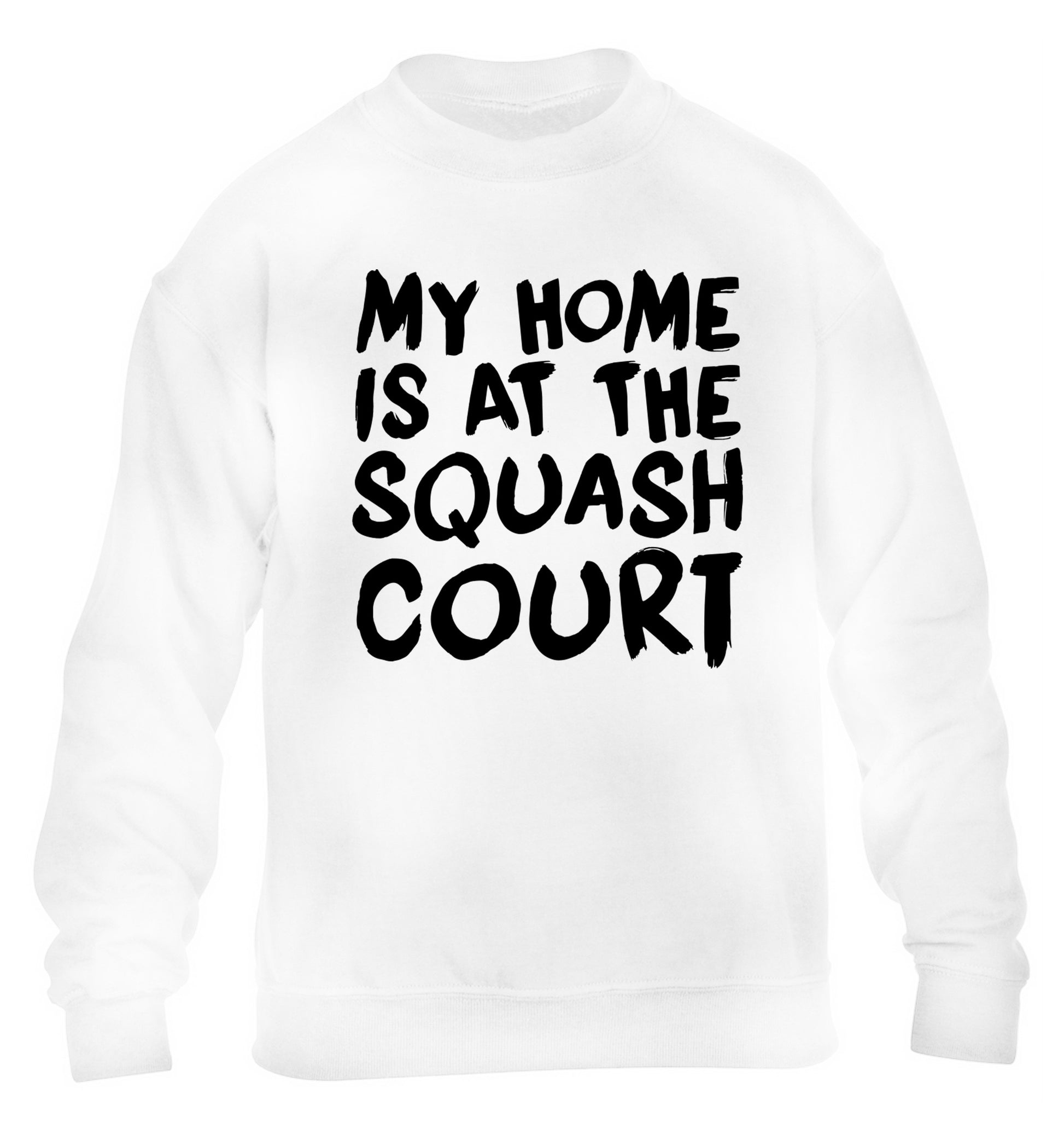 My home is at the squash court children's white sweater 12-14 Years