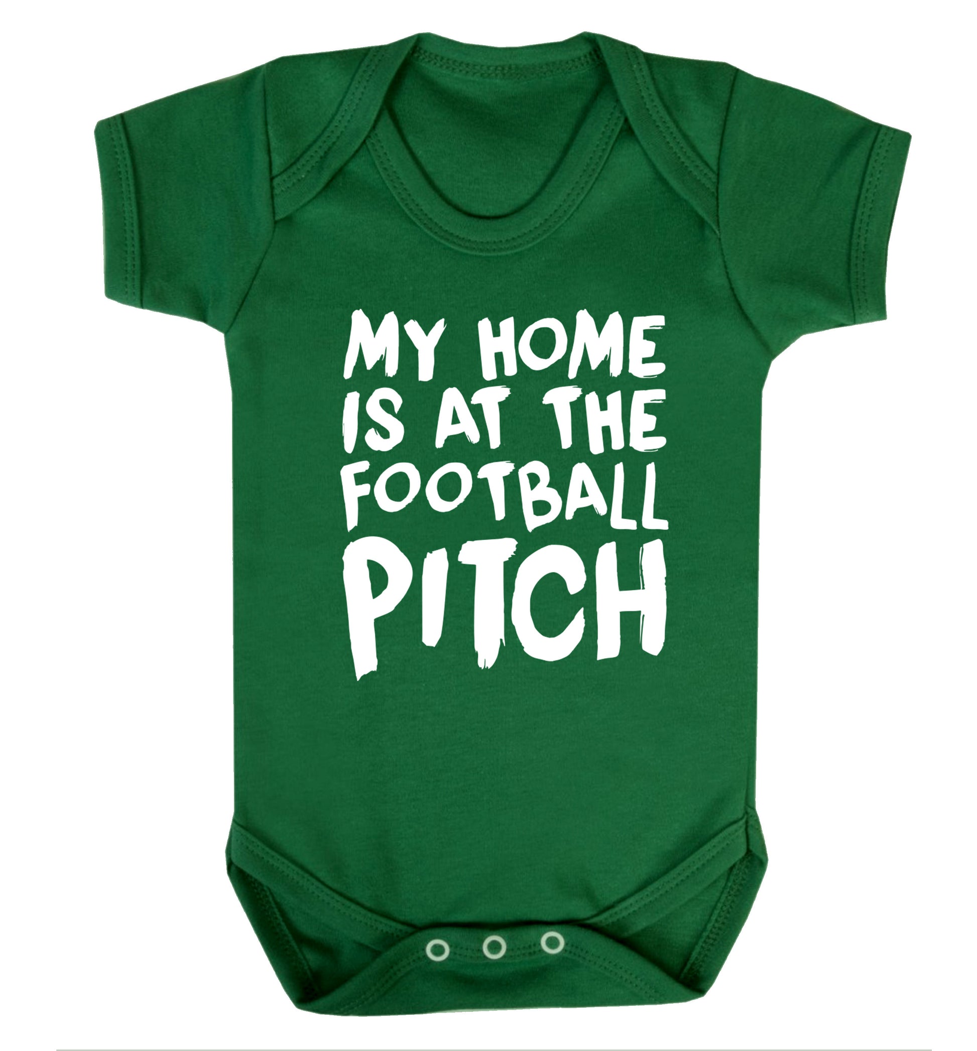 My home is at the football pitch Baby Vest green 18-24 months