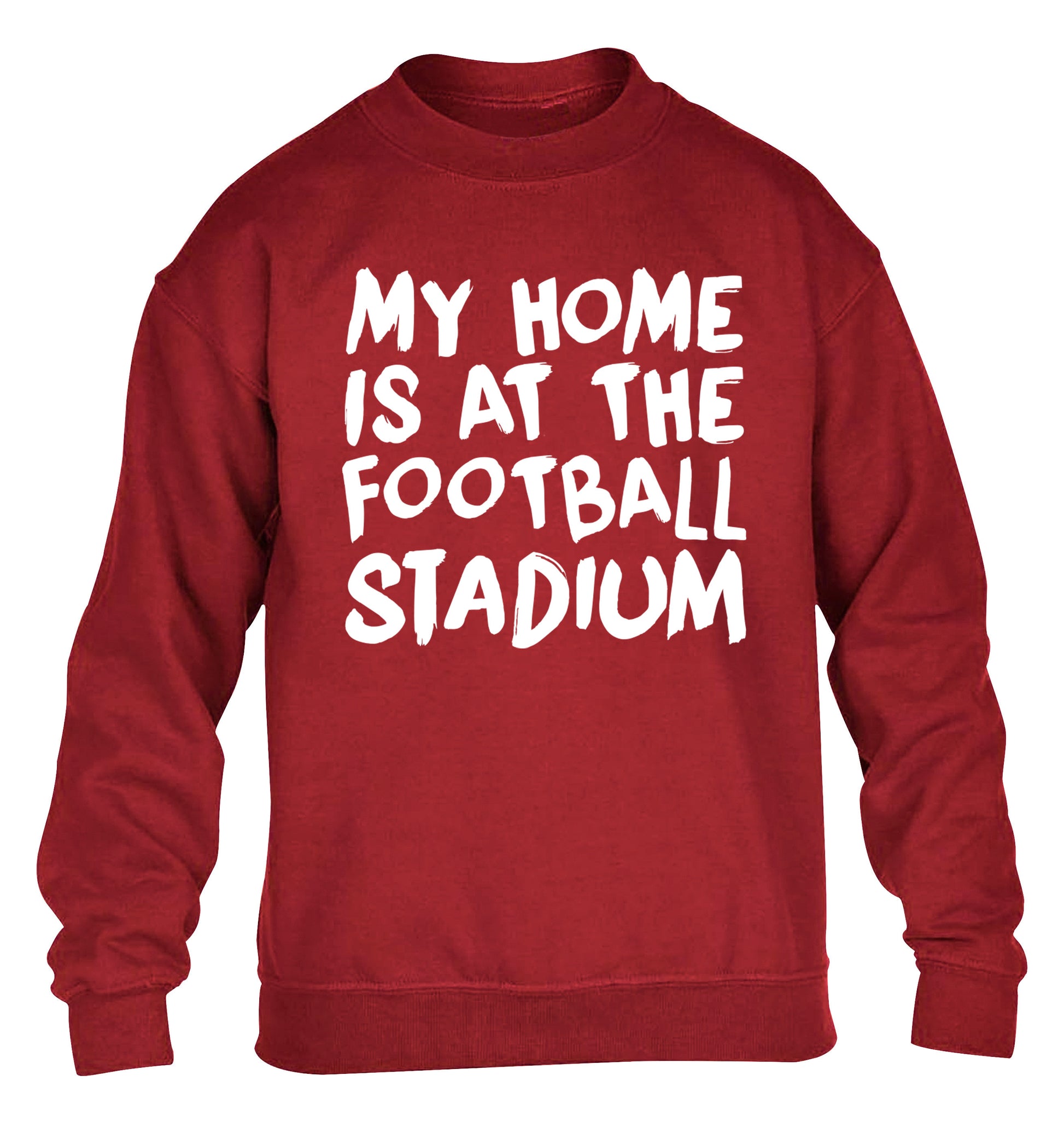 My home is at the football stadium children's grey sweater 12-14 Years