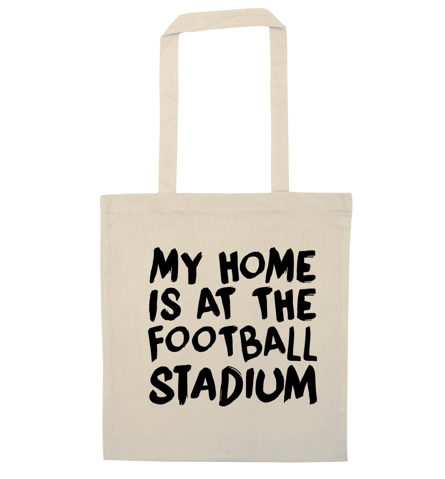 My home is at the football stadium natural tote bag