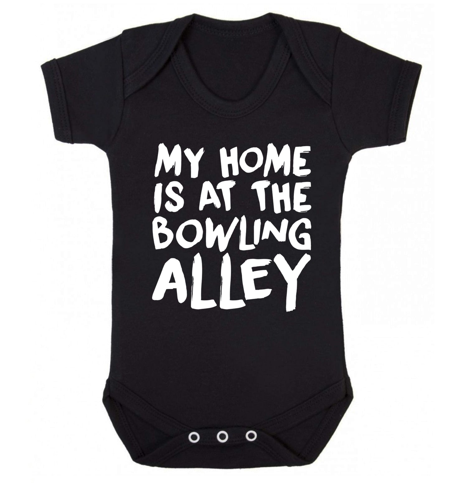 My home is at the bowling alley Baby Vest black 18-24 months