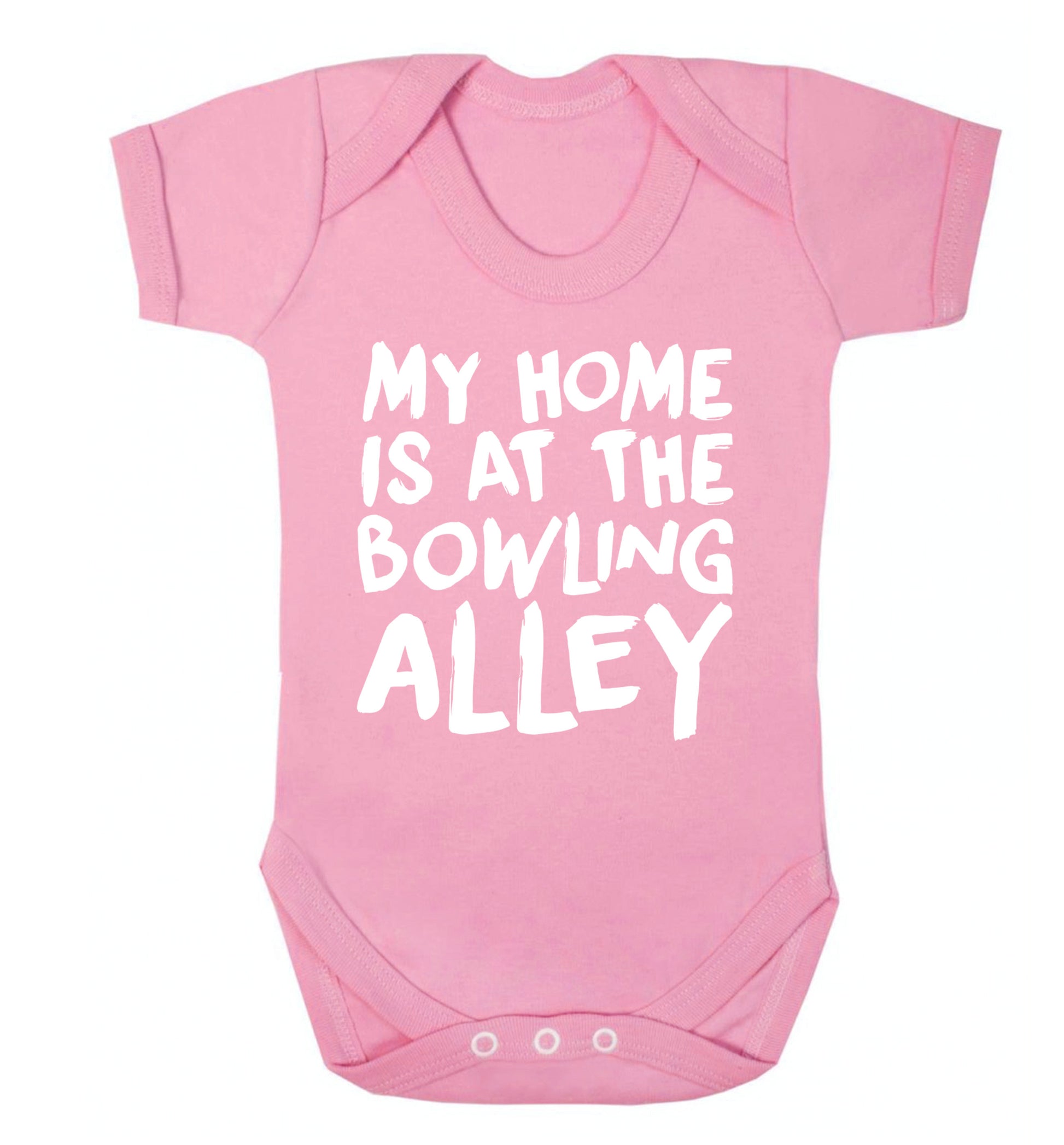 My home is at the bowling alley Baby Vest pale pink 18-24 months