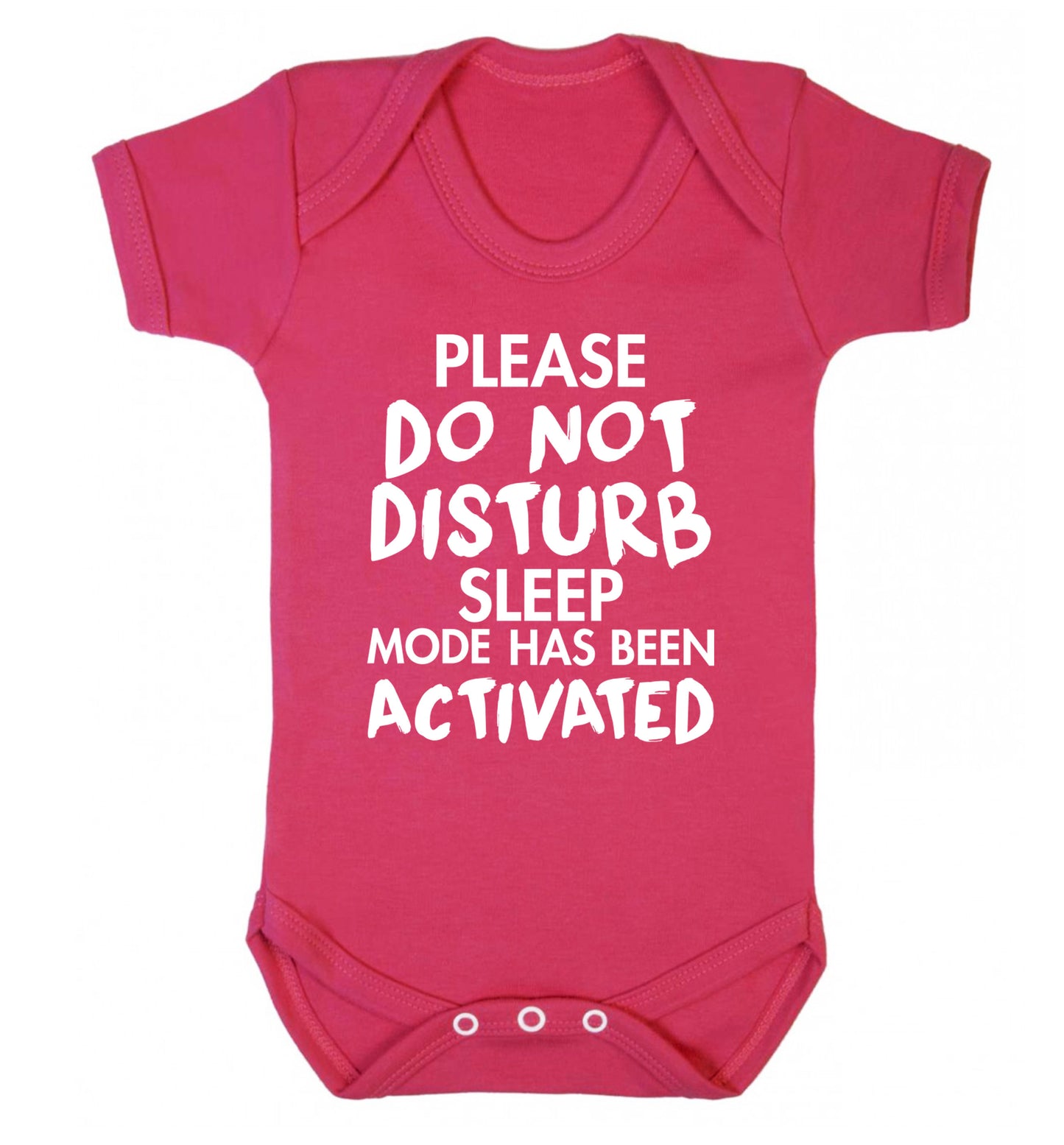 Please do not disturb sleeping mode has been activated Baby Vest dark pink 18-24 months