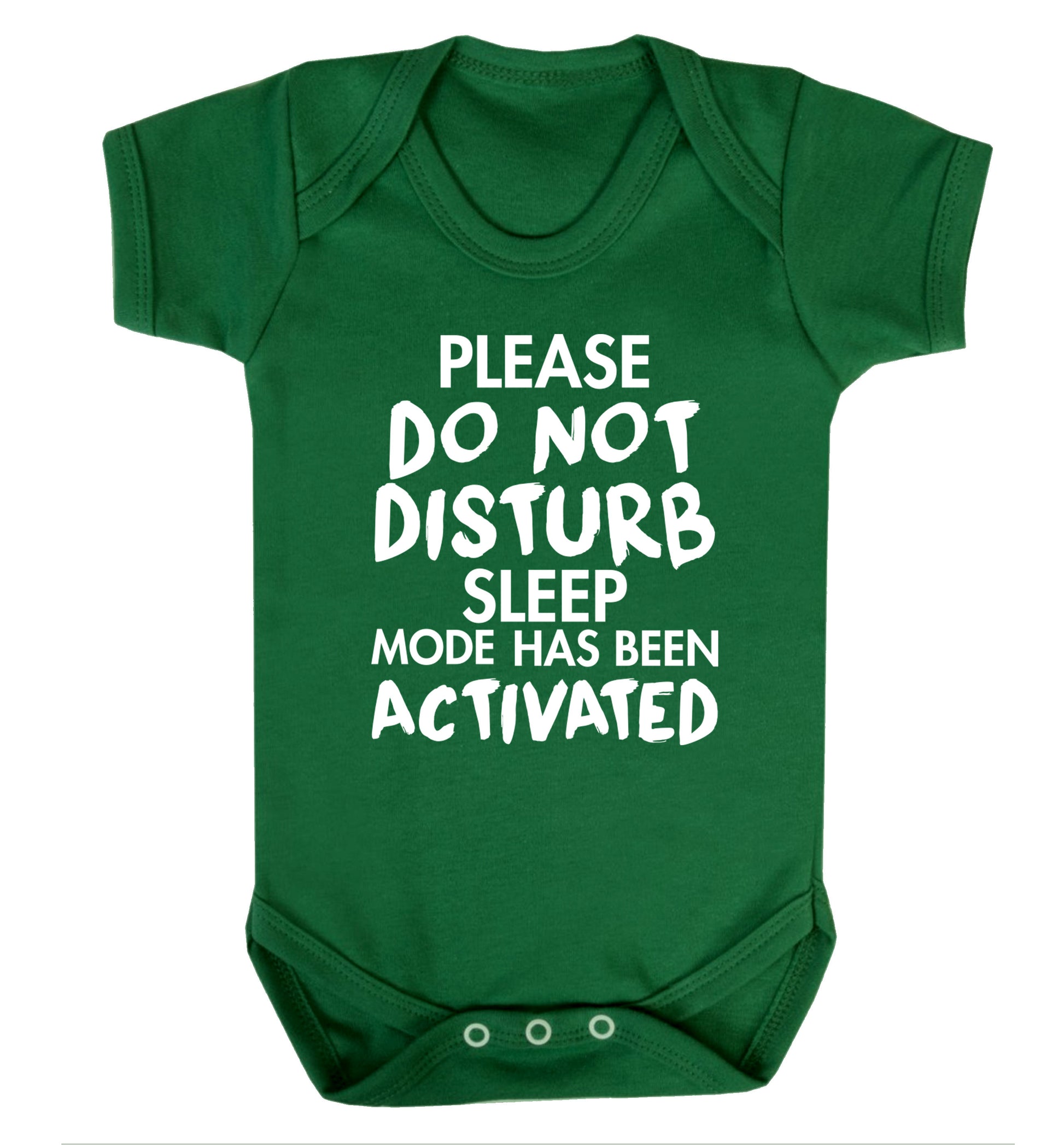 Please do not disturb sleeping mode has been activated Baby Vest green 18-24 months