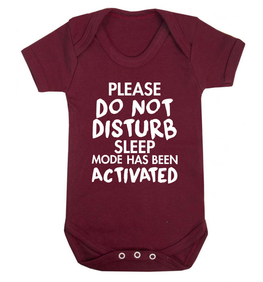 Please do not disturb sleeping mode has been activated Baby Vest maroon 18-24 months
