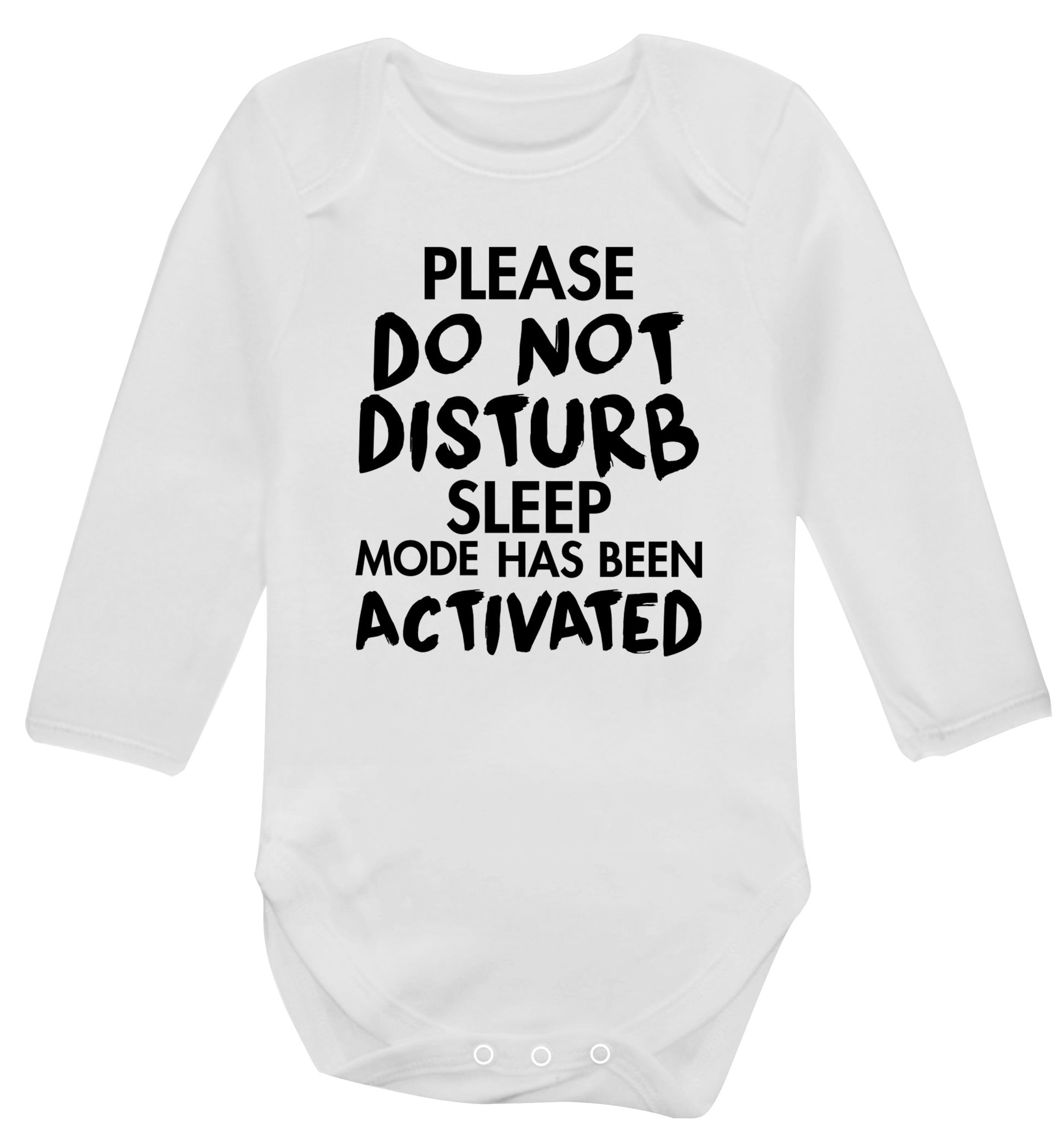 Please do not disturb sleeping mode has been activated Baby Vest long sleeved white 6-12 months