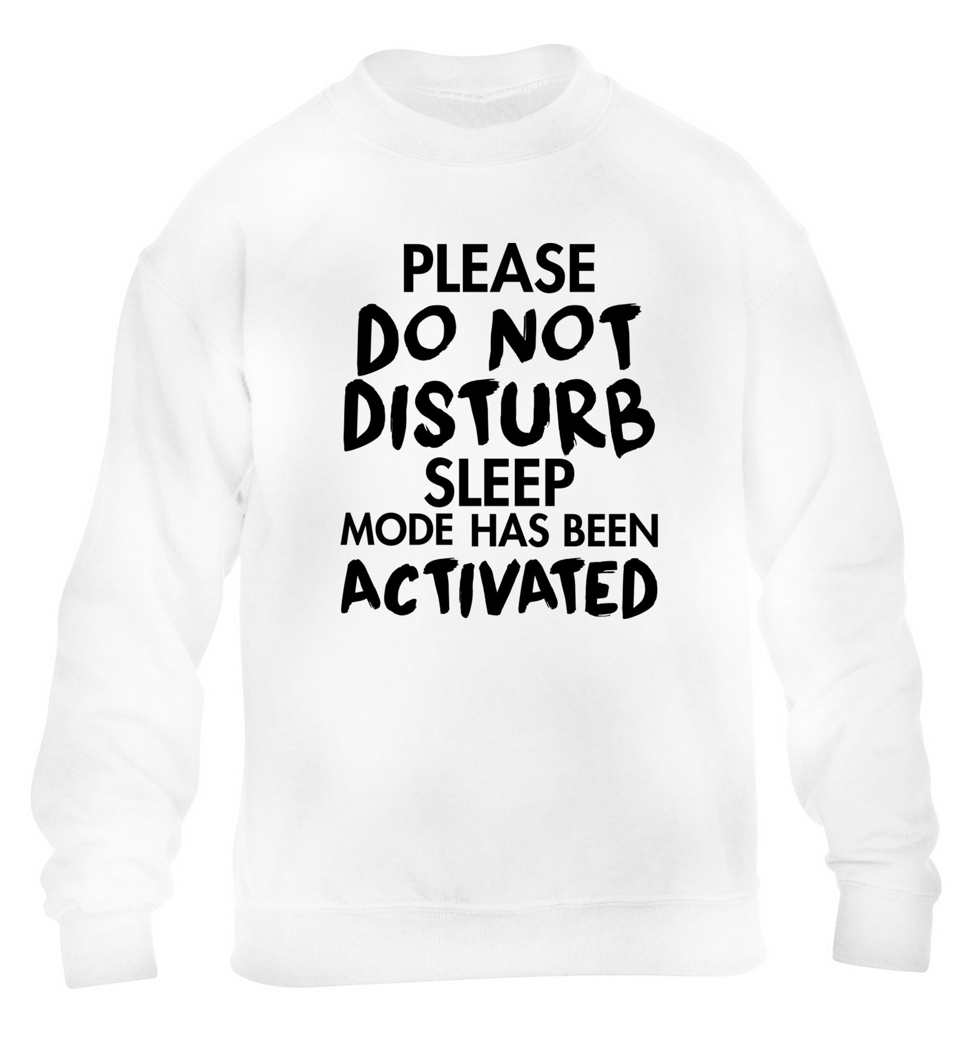 Please do not disturb sleeping mode has been activated children's white sweater 12-14 Years