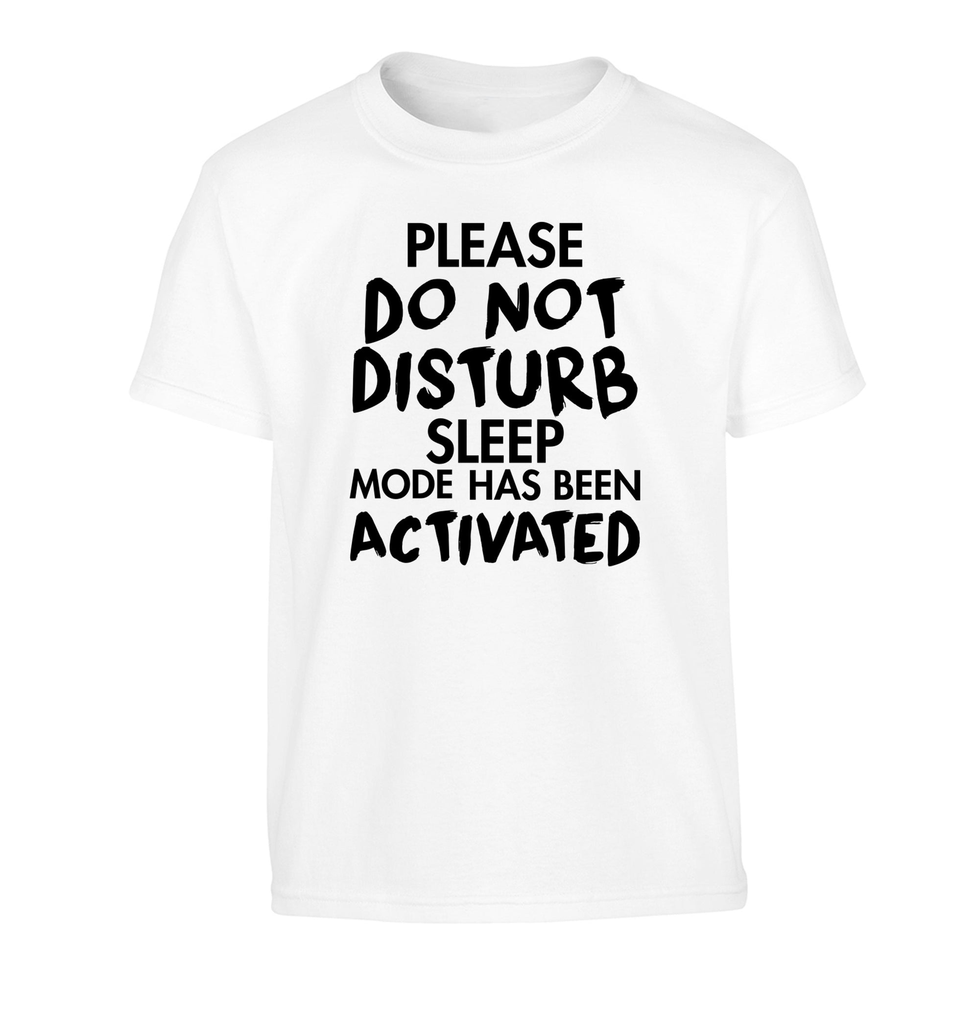 Please do not disturb sleeping mode has been activated Children's white Tshirt 12-14 Years