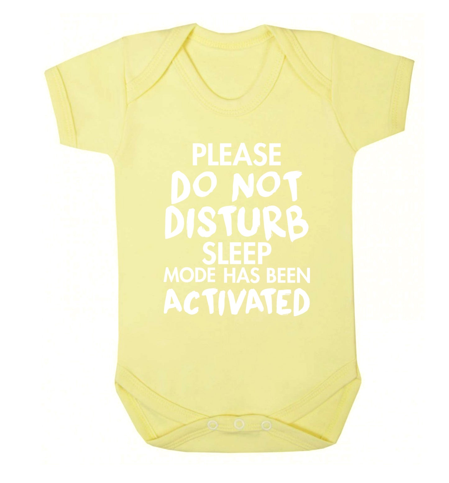 Please do not disturb sleeping mode has been activated Baby Vest pale yellow 18-24 months