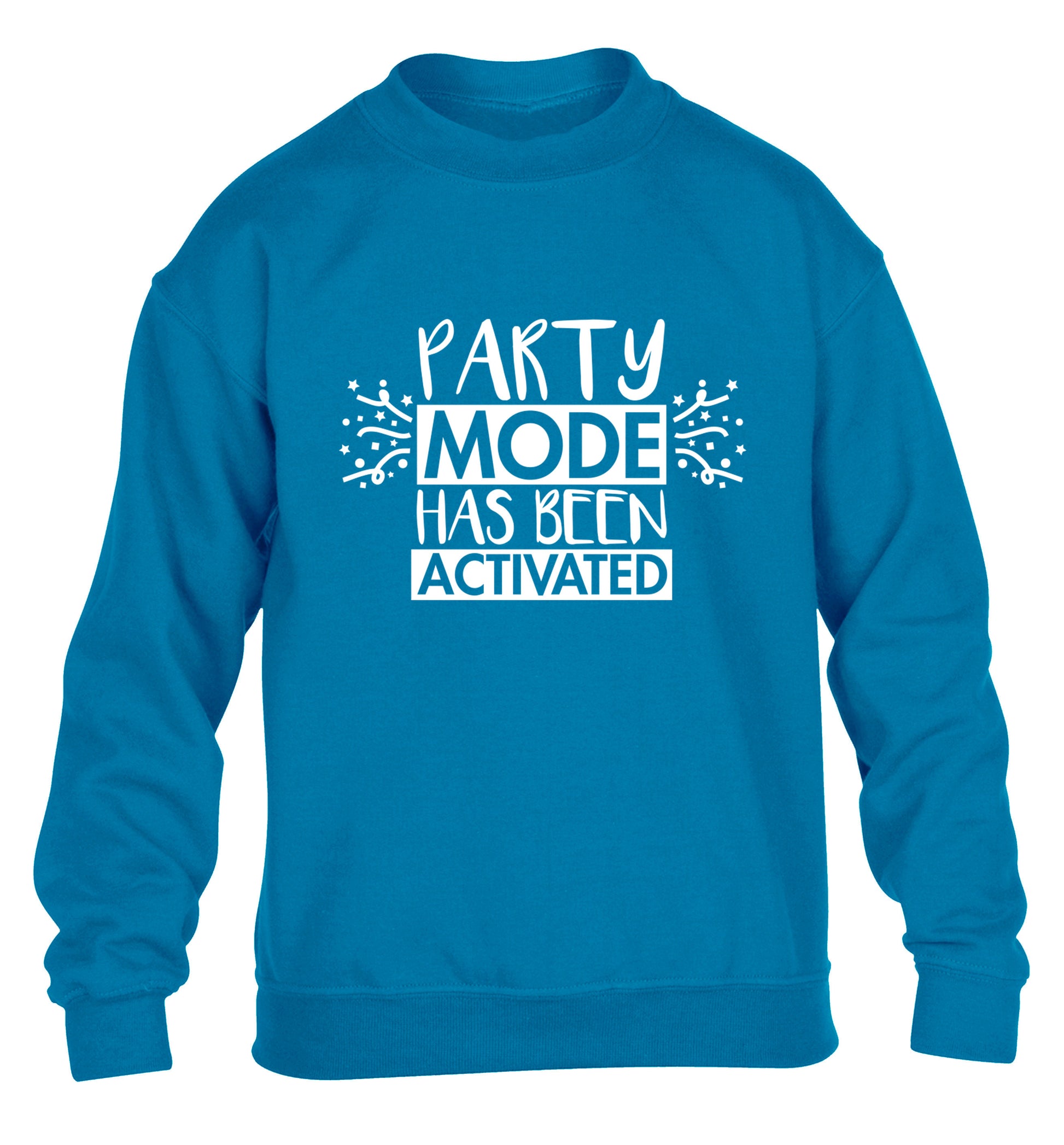 Please do not disturb party mode has been activated children's blue sweater 12-14 Years