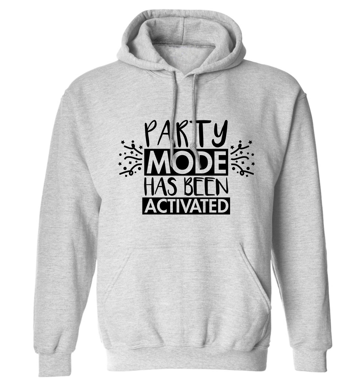 Please do not disturb party mode has been activated adults unisex grey hoodie 2XL