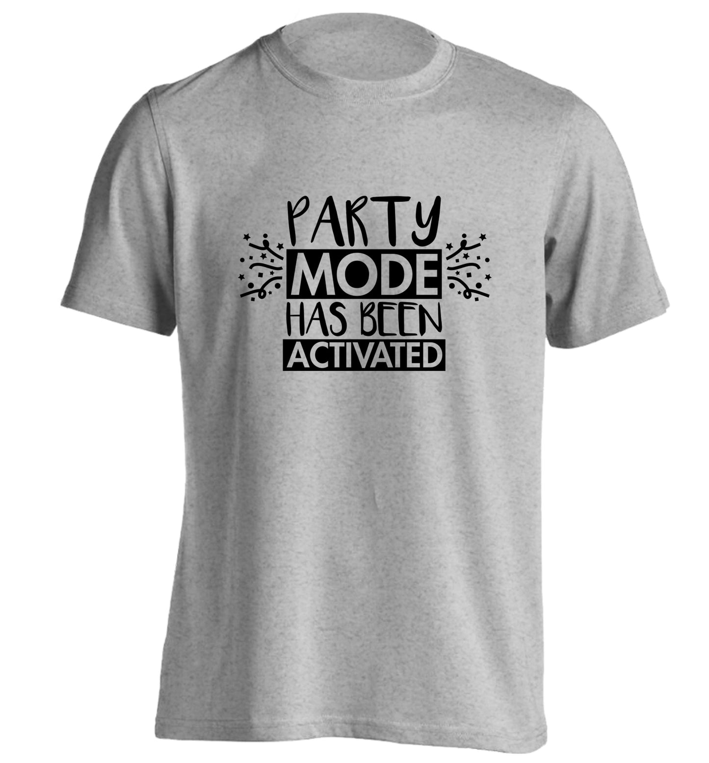 Please do not disturb party mode has been activated adults unisex grey Tshirt 2XL