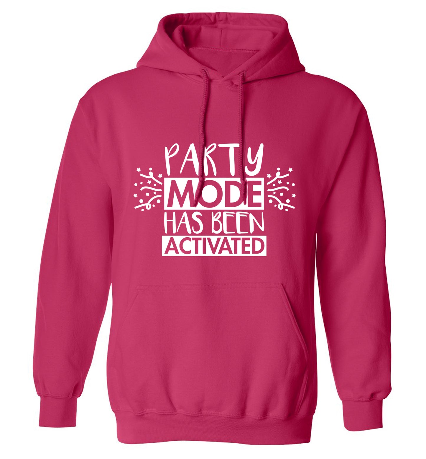 Please do not disturb party mode has been activated adults unisex pink hoodie 2XL