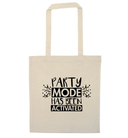 Please do not disturb party mode has been activated natural tote bag