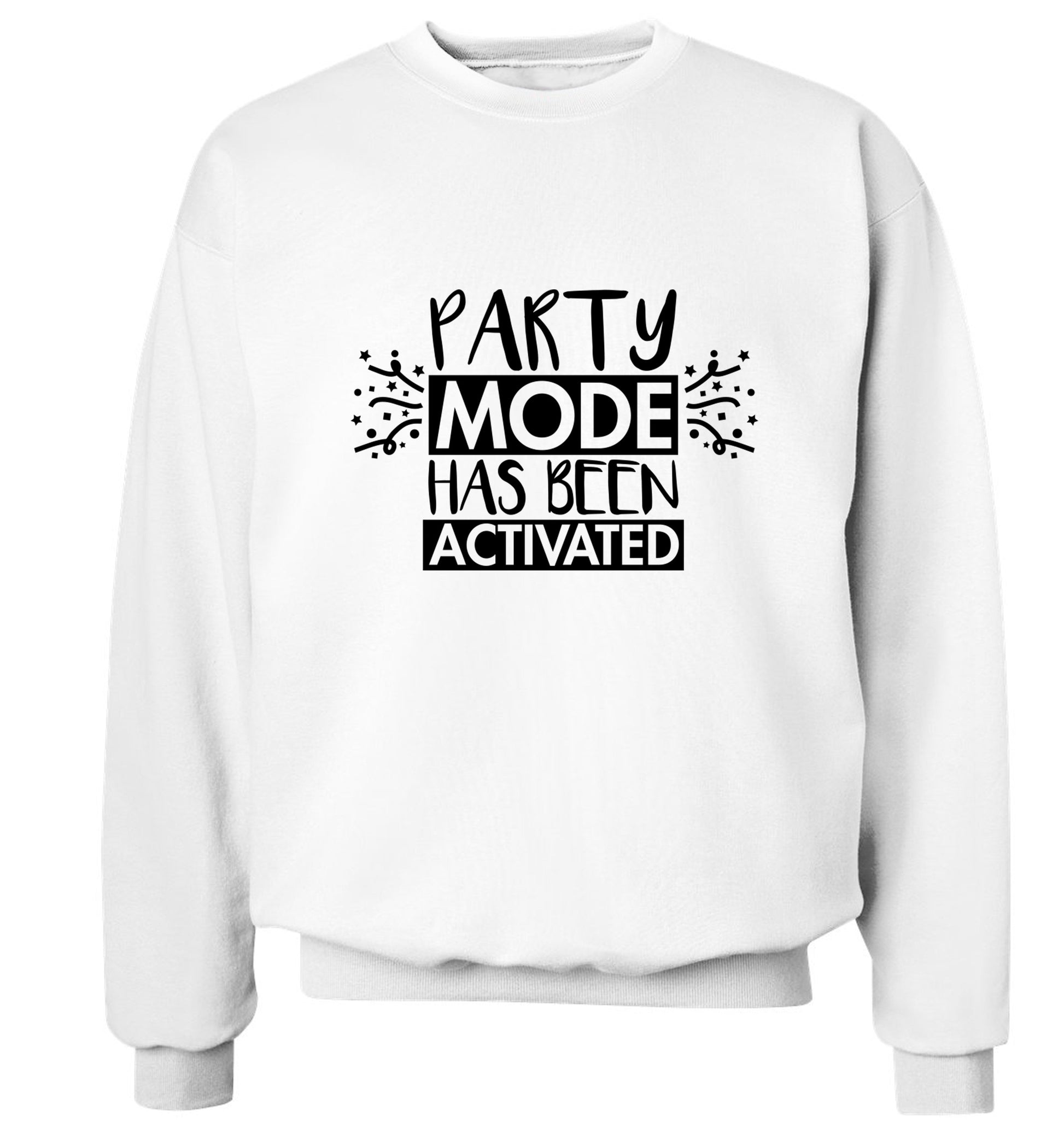 Please do not disturb party mode has been activated Adult's unisex white Sweater 2XL