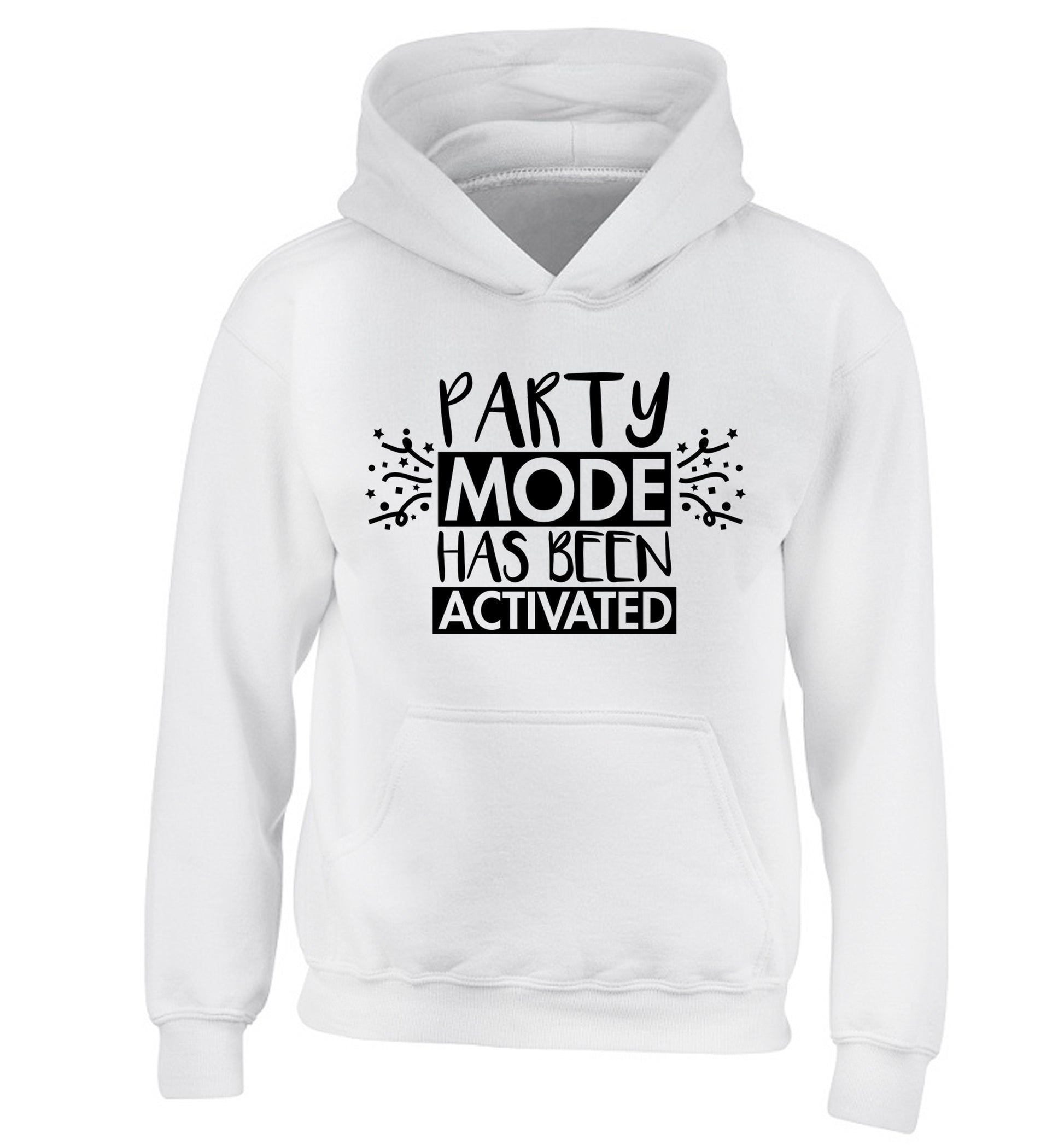 Please do not disturb party mode has been activated children's white hoodie 12-14 Years