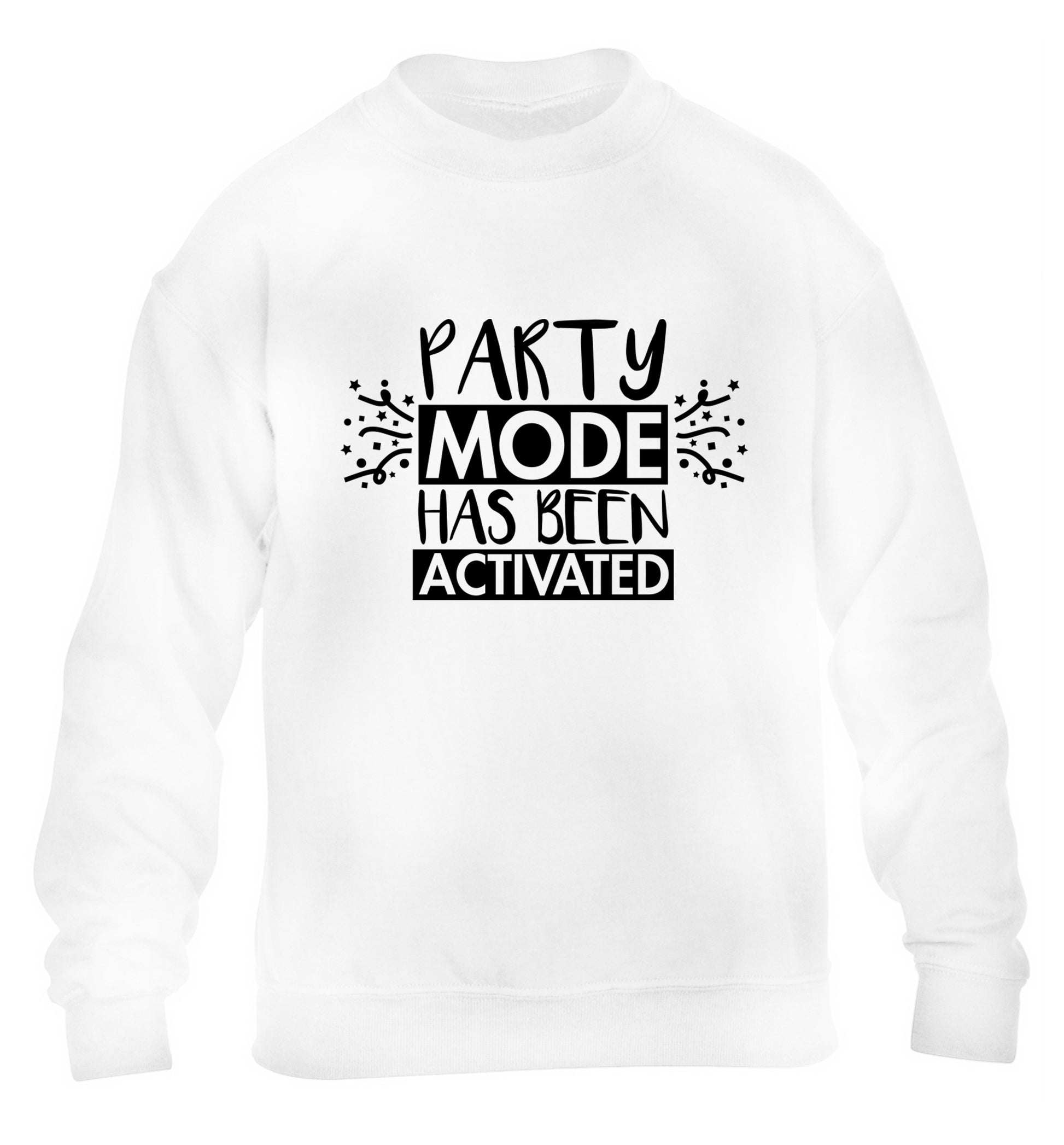Please do not disturb party mode has been activated children's white sweater 12-14 Years
