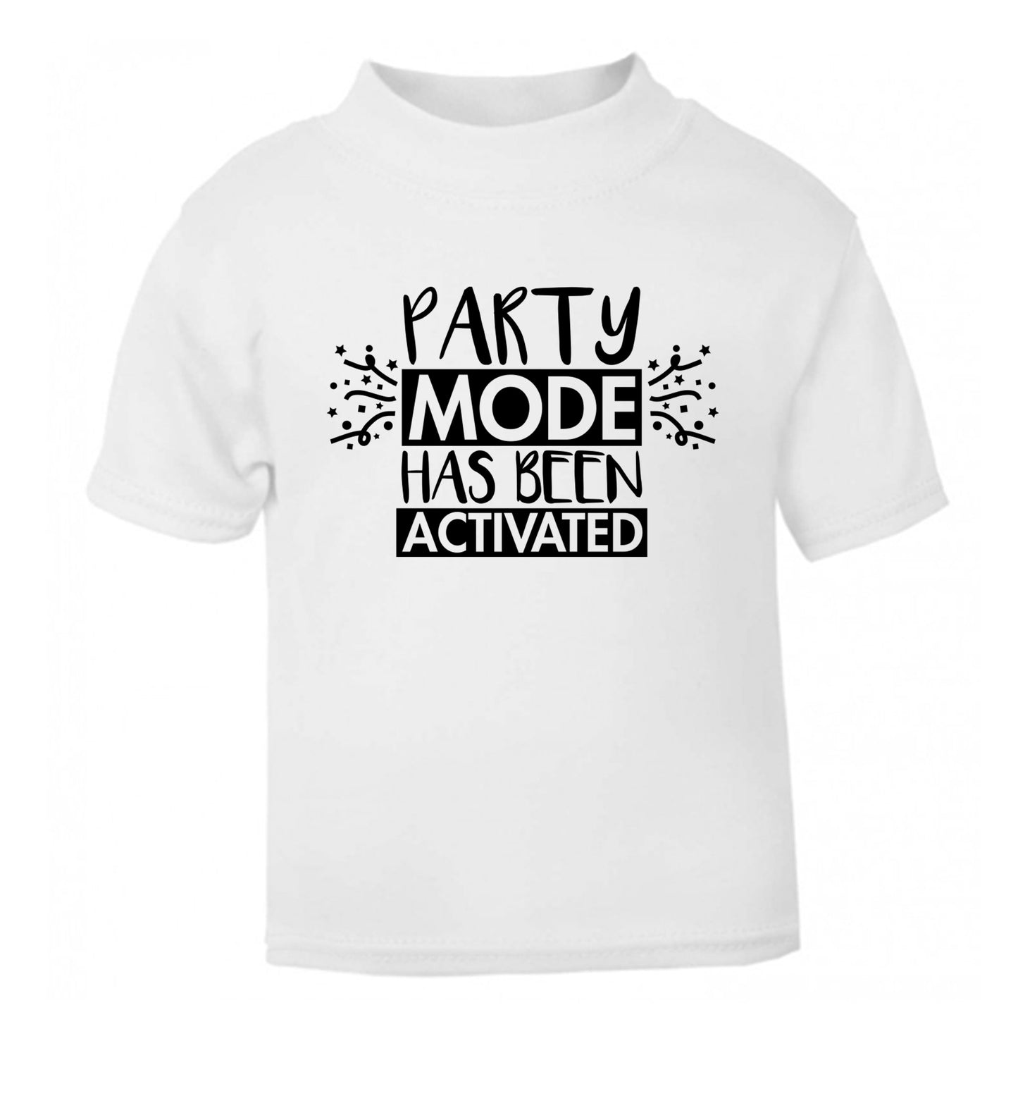 Please do not disturb party mode has been activated white Baby Toddler Tshirt 2 Years