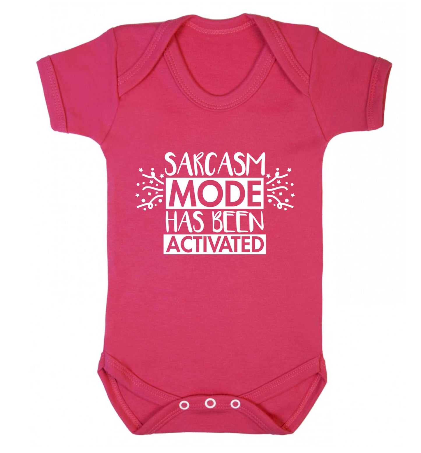 Sarcarsm mode has been activated Baby Vest dark pink 18-24 months