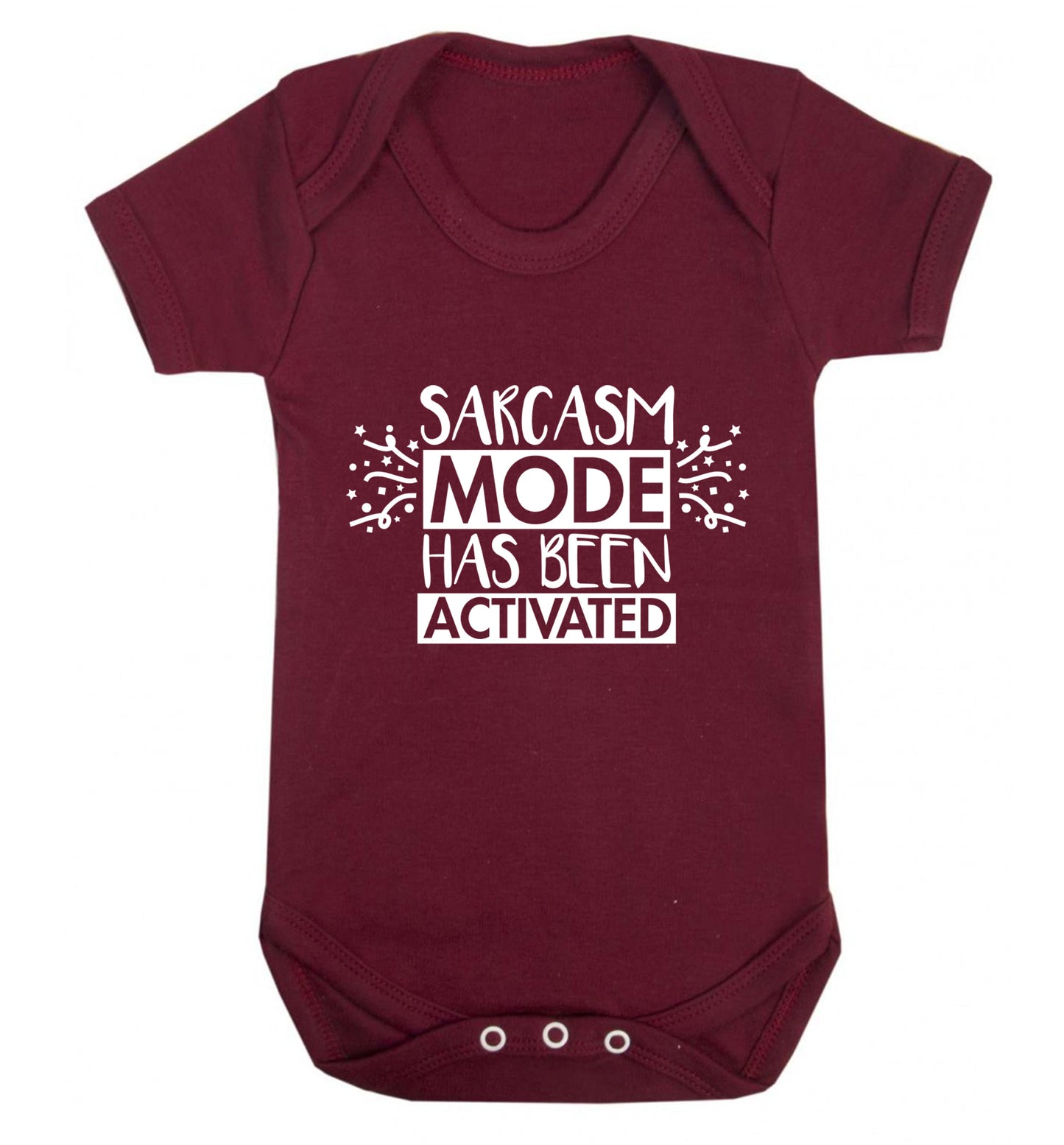 Sarcarsm mode has been activated Baby Vest maroon 18-24 months
