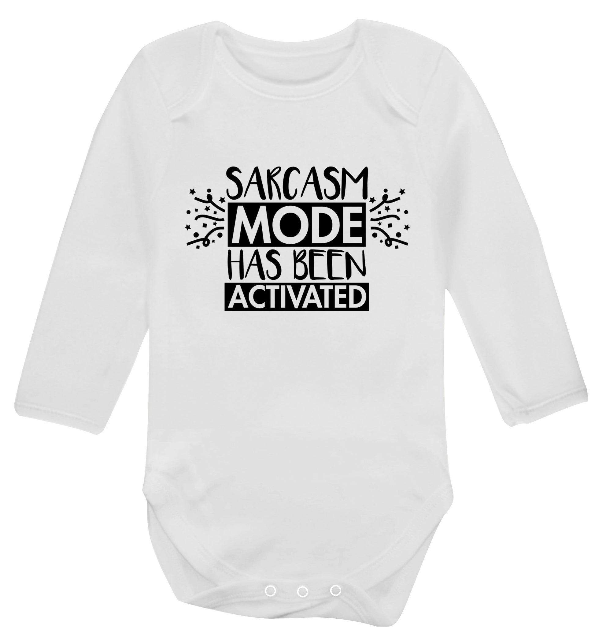 Sarcarsm mode has been activated Baby Vest long sleeved white 6-12 months