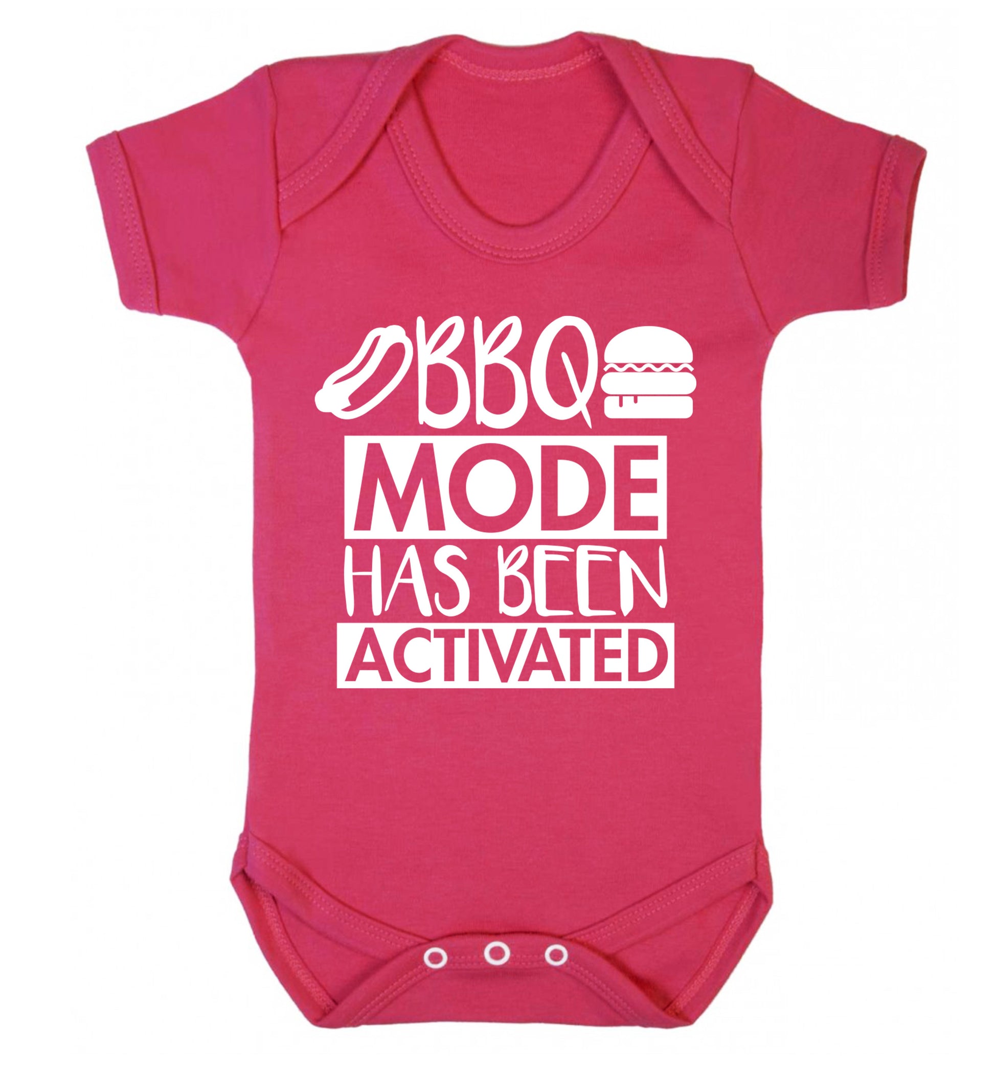 Bbq mode has been activated Baby Vest dark pink 18-24 months