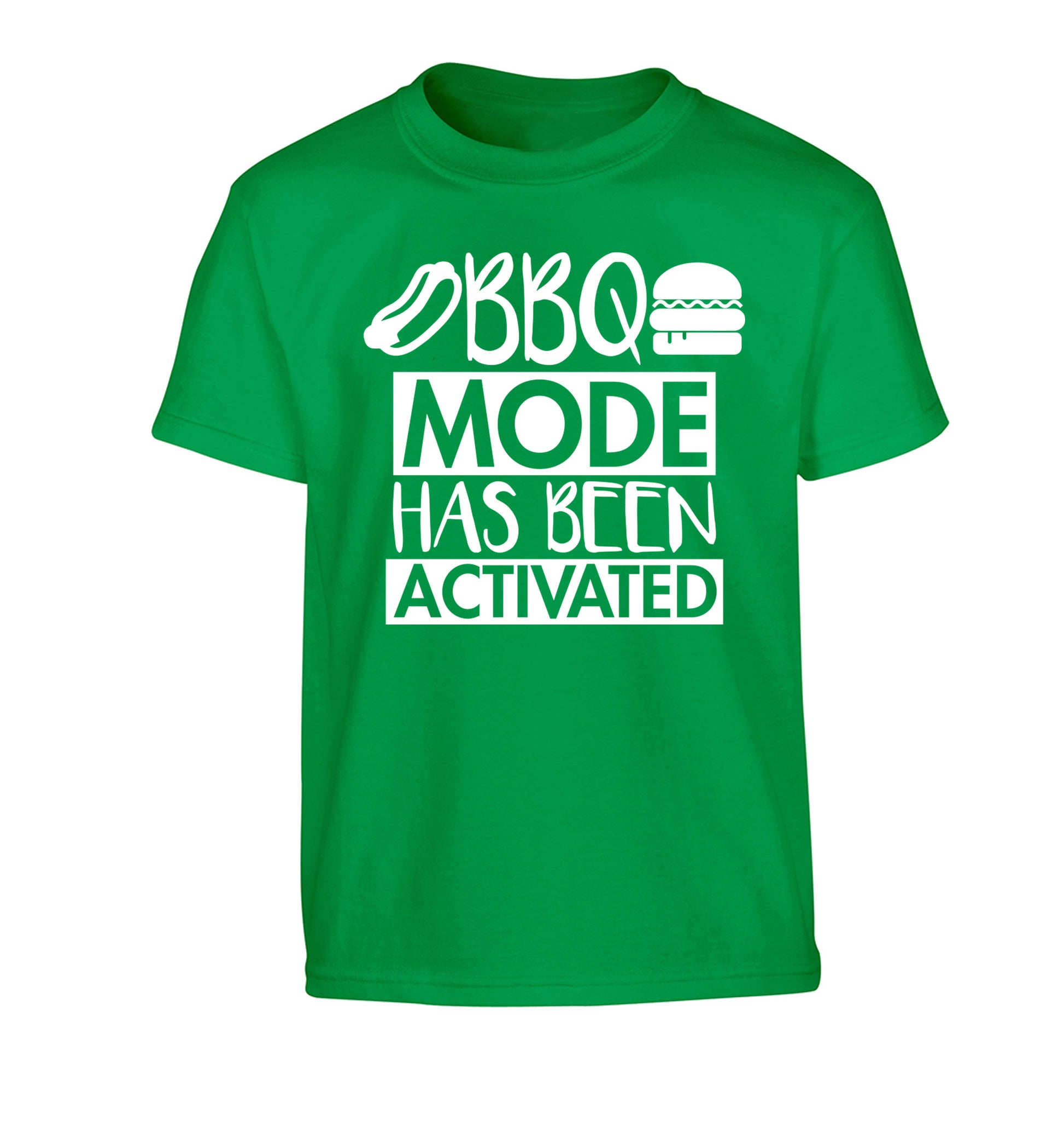 Bbq mode has been activated Children's green Tshirt 12-14 Years