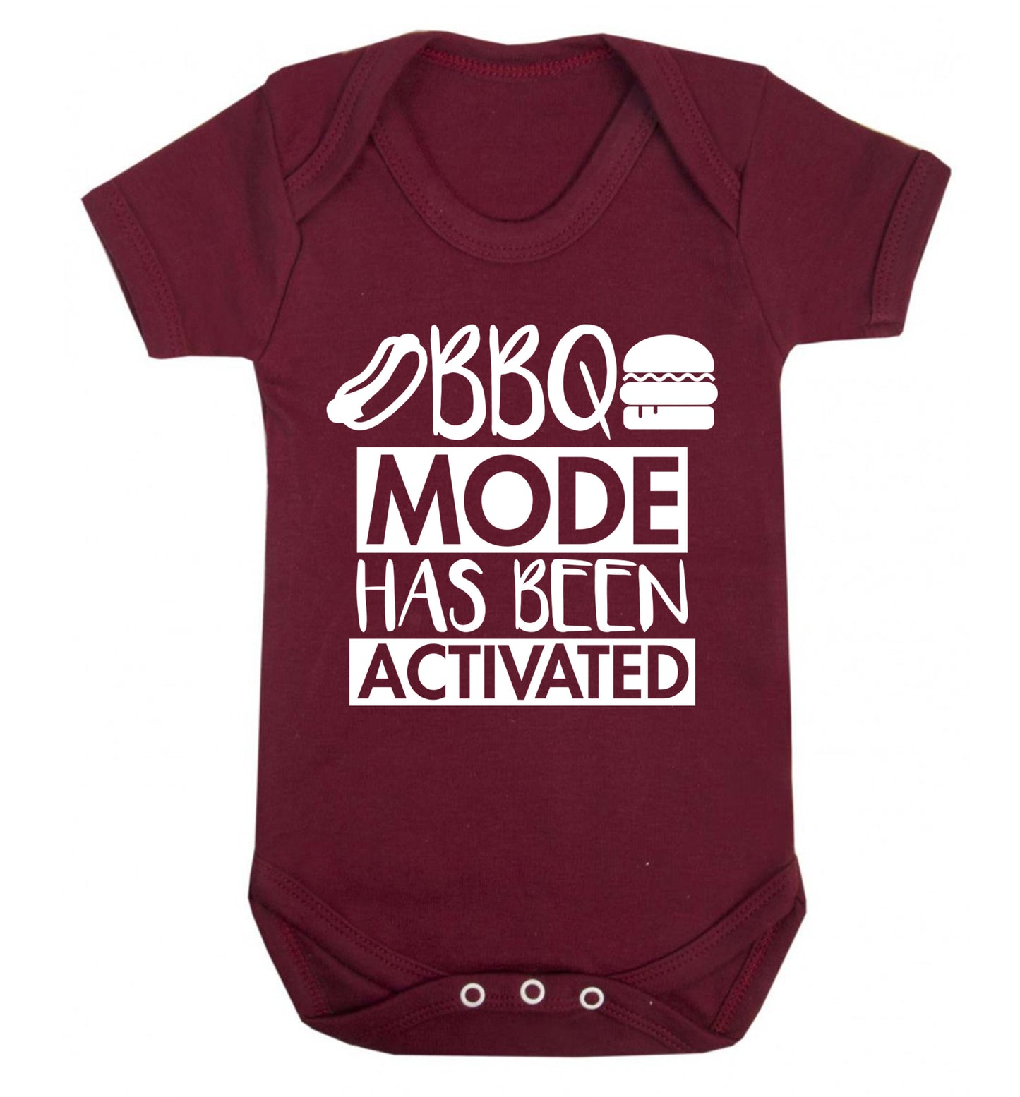 Bbq mode has been activated Baby Vest maroon 18-24 months