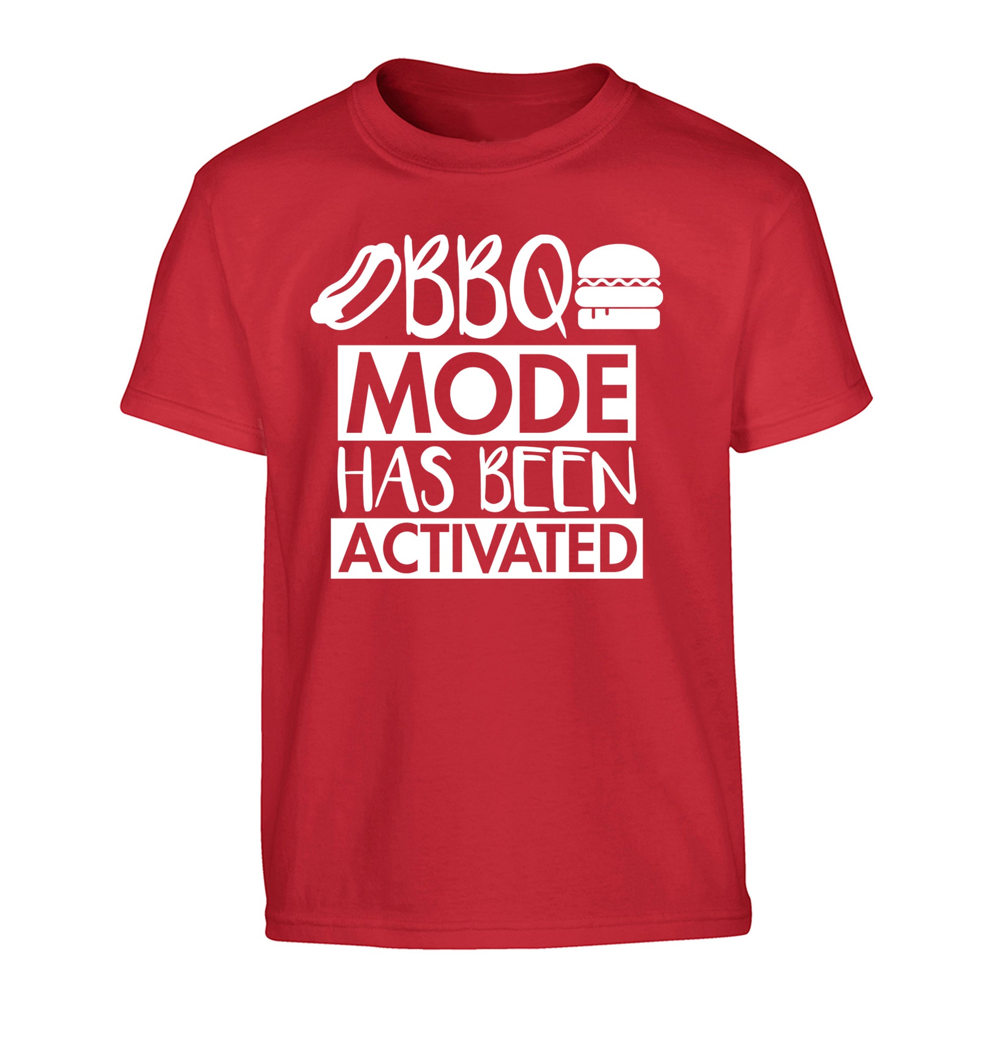 Bbq mode has been activated Children's red Tshirt 12-14 Years