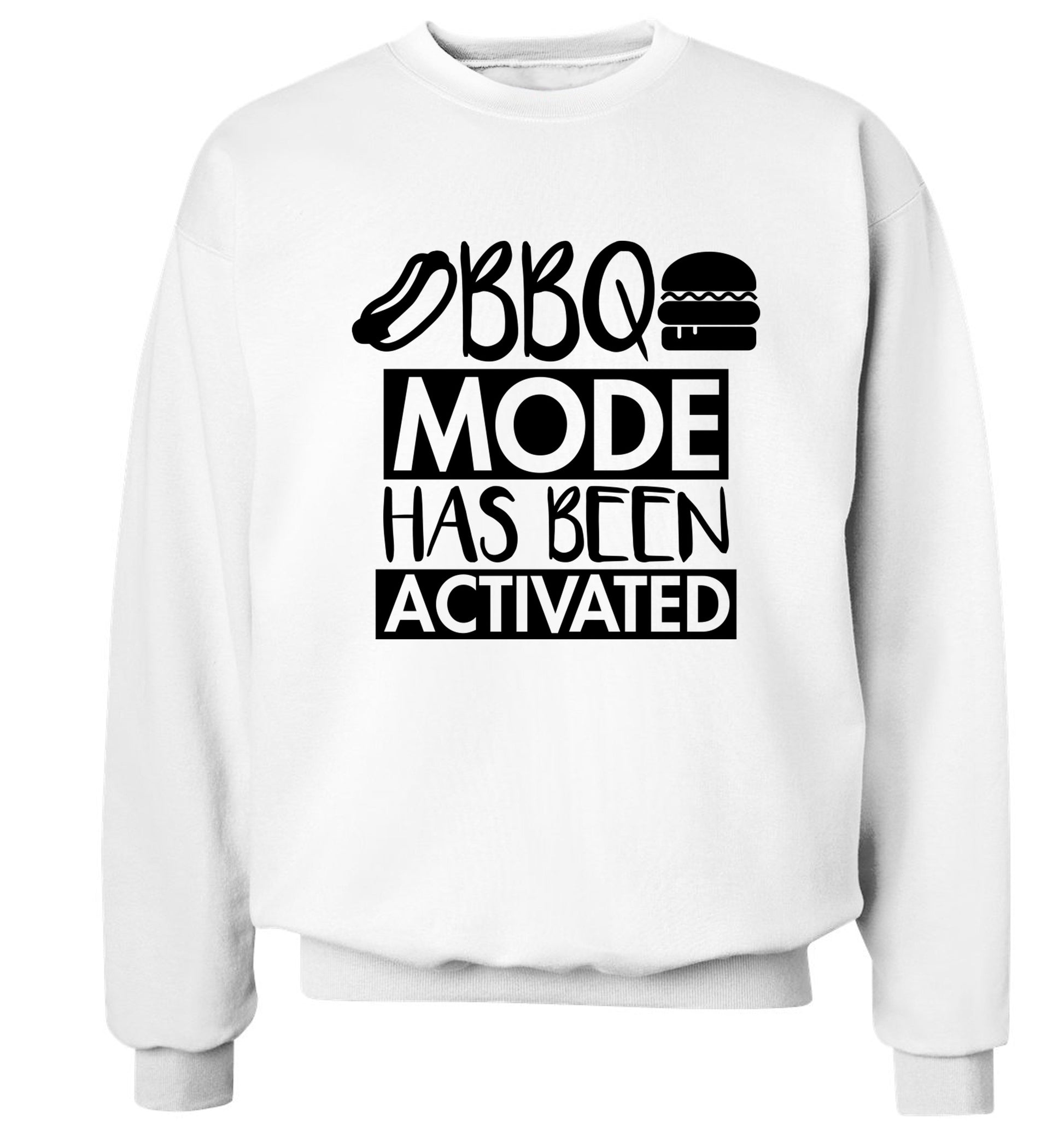 Bbq mode has been activated Adult's unisex white Sweater 2XL