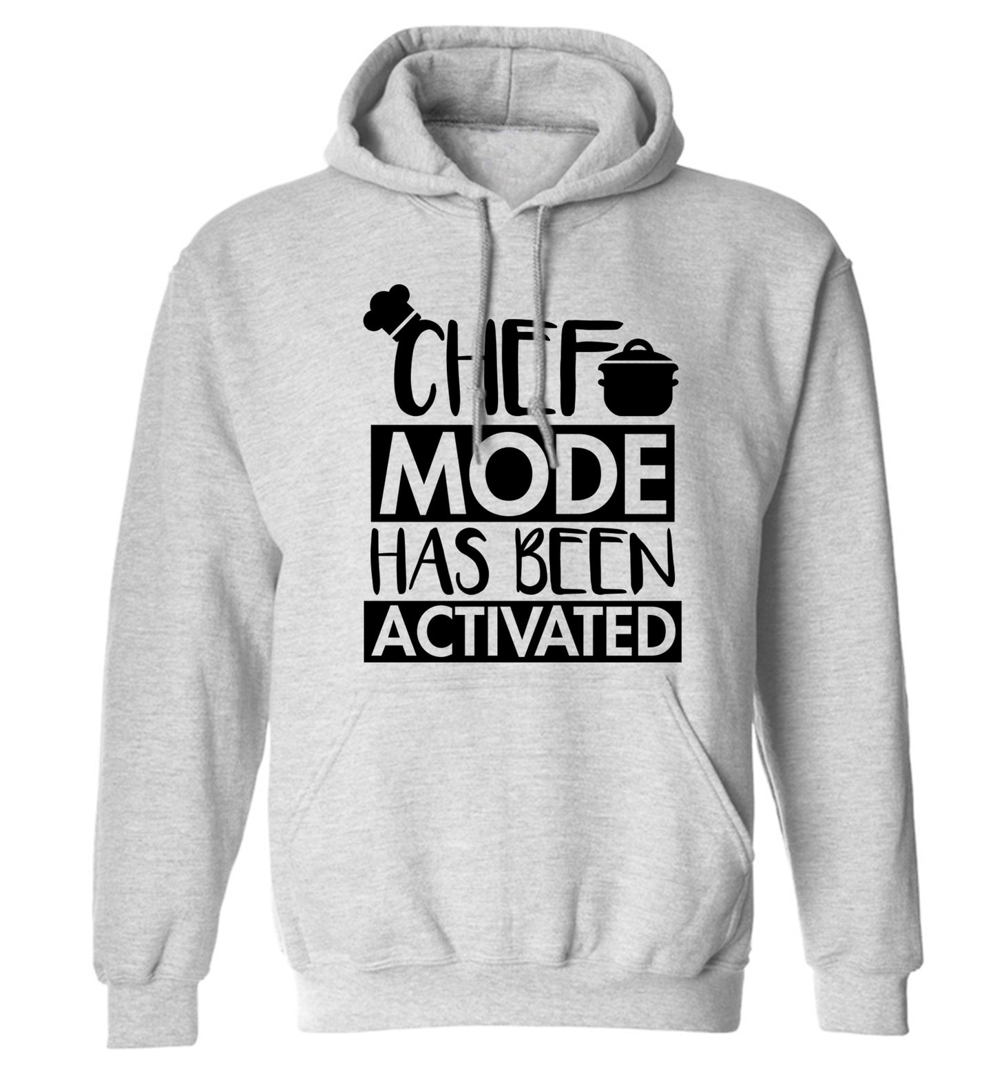 Chef mode has been activated adults unisex grey hoodie 2XL