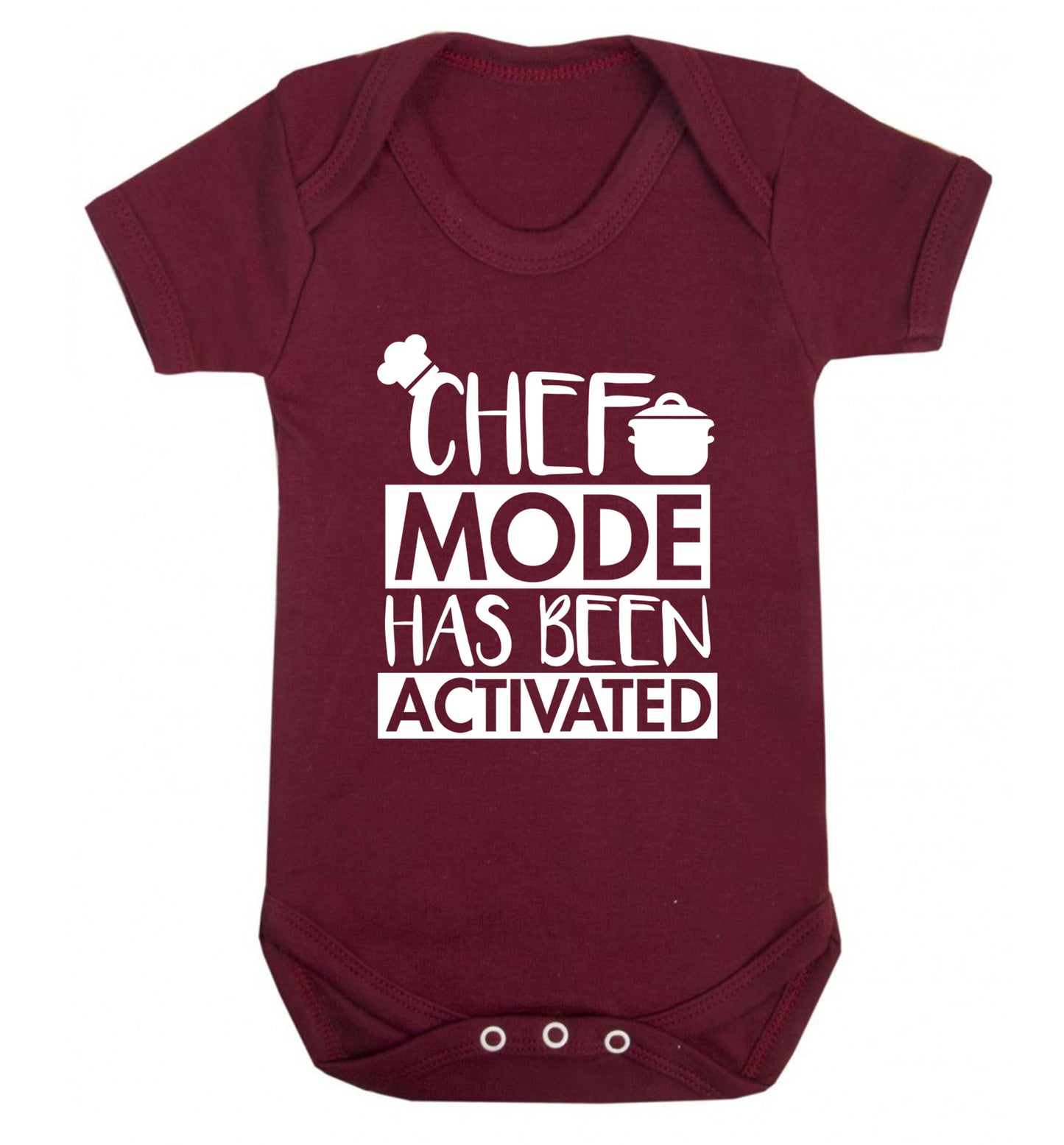 Chef mode has been activated Baby Vest maroon 18-24 months