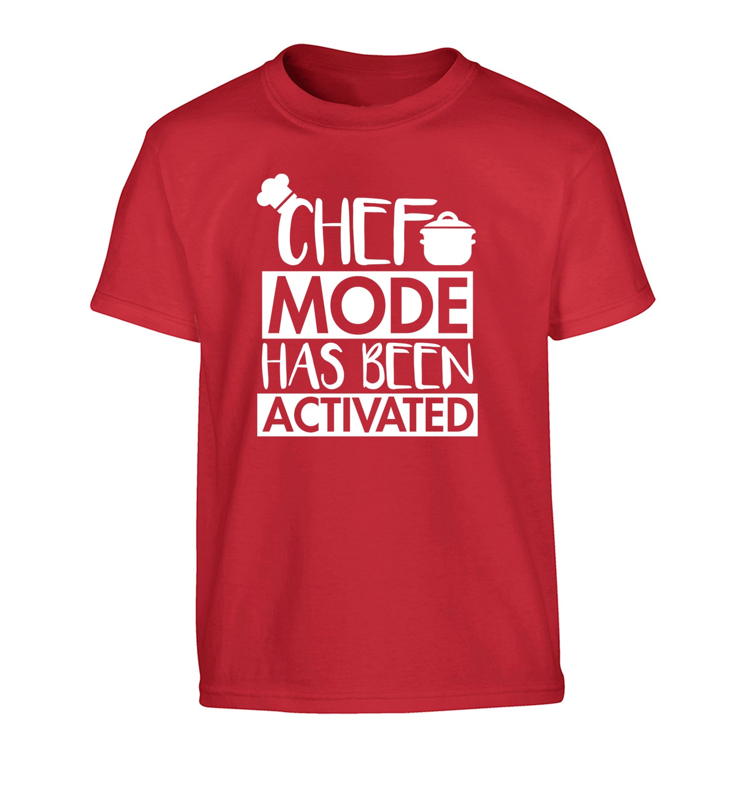 Chef mode has been activated Children's red Tshirt 12-14 Years