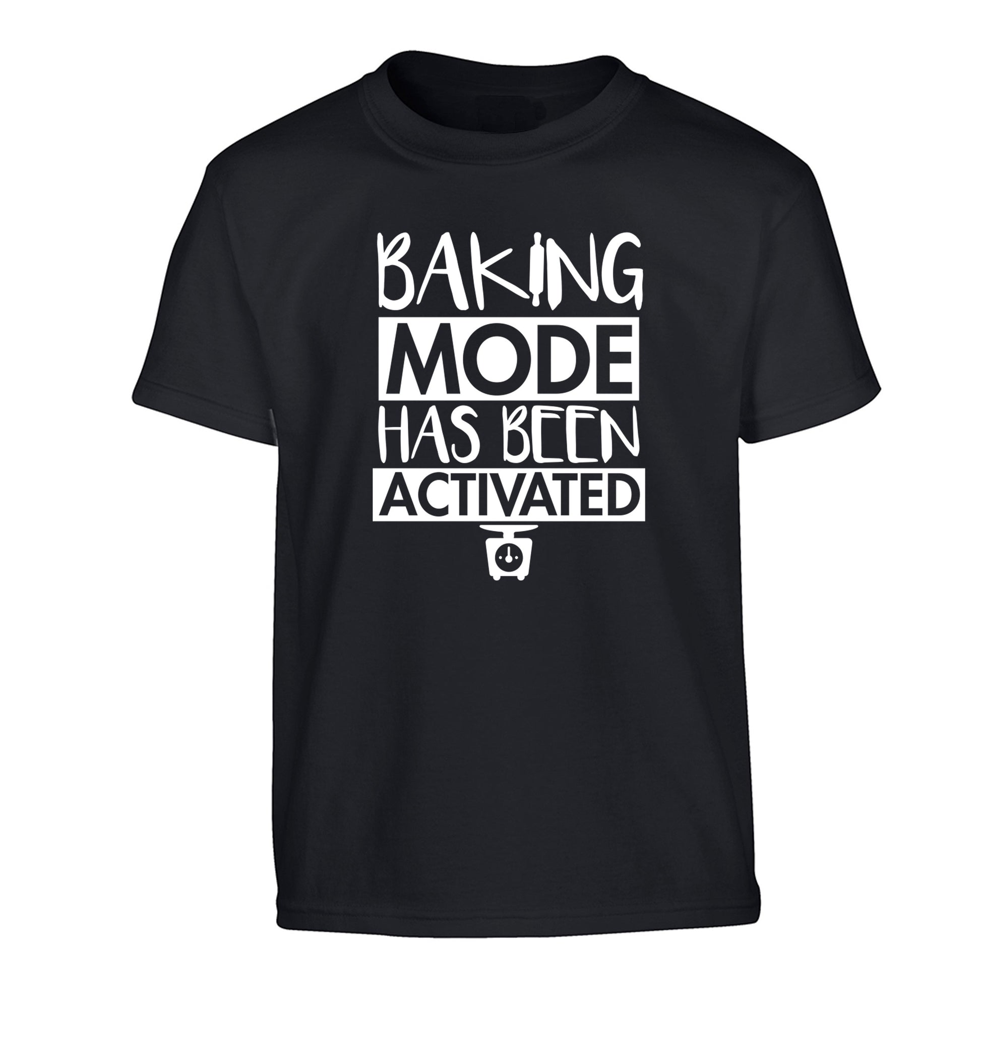Baking mode has been activated Children's black Tshirt 12-14 Years