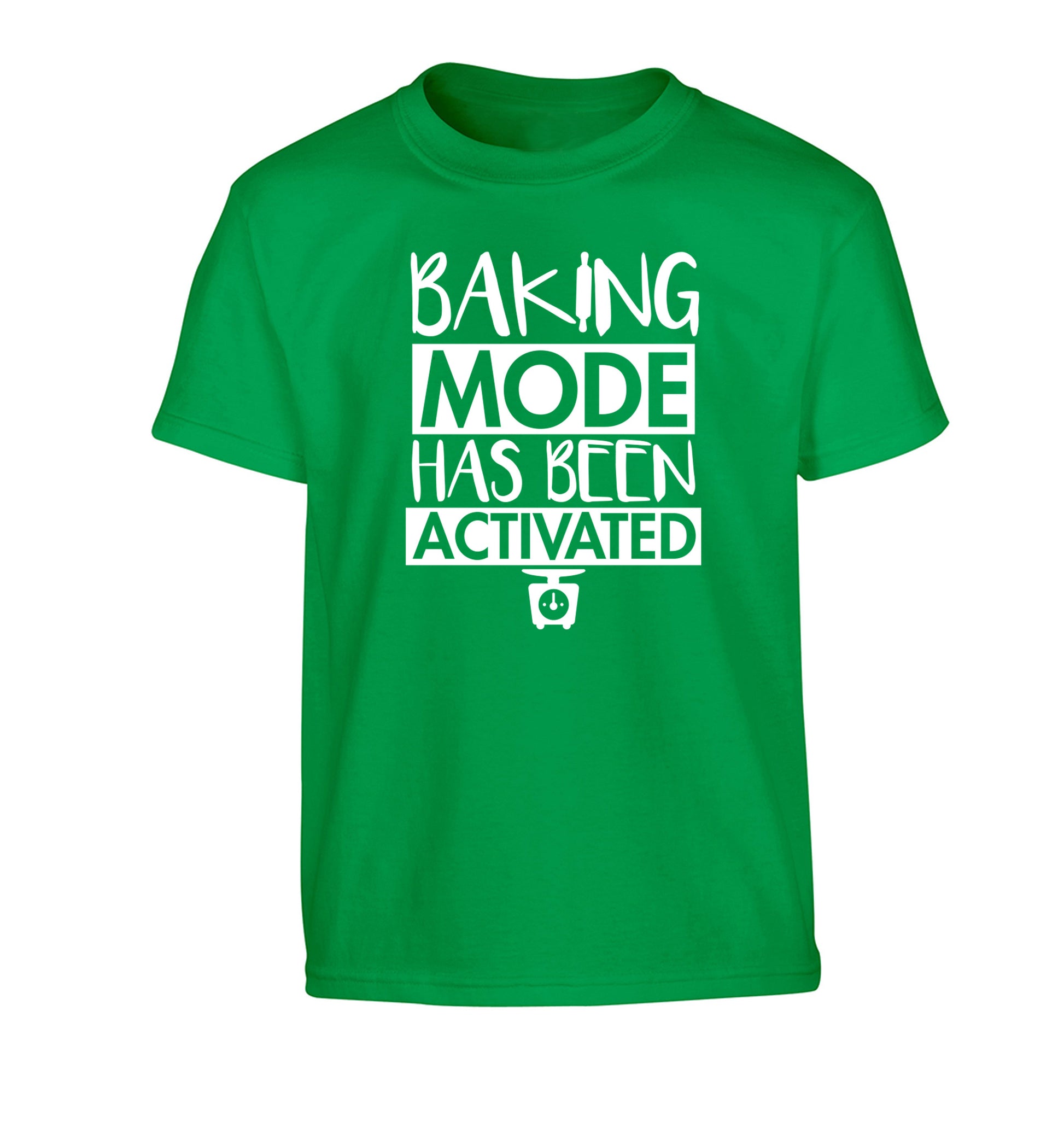 Baking mode has been activated Children's green Tshirt 12-14 Years