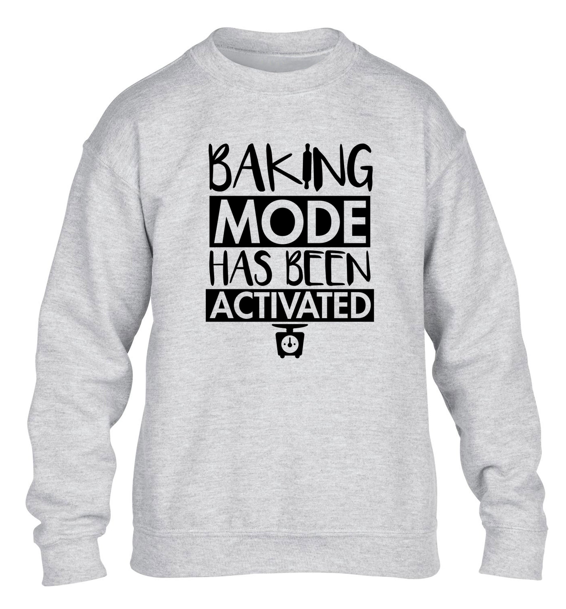 Baking mode has been activated children's grey sweater 12-14 Years