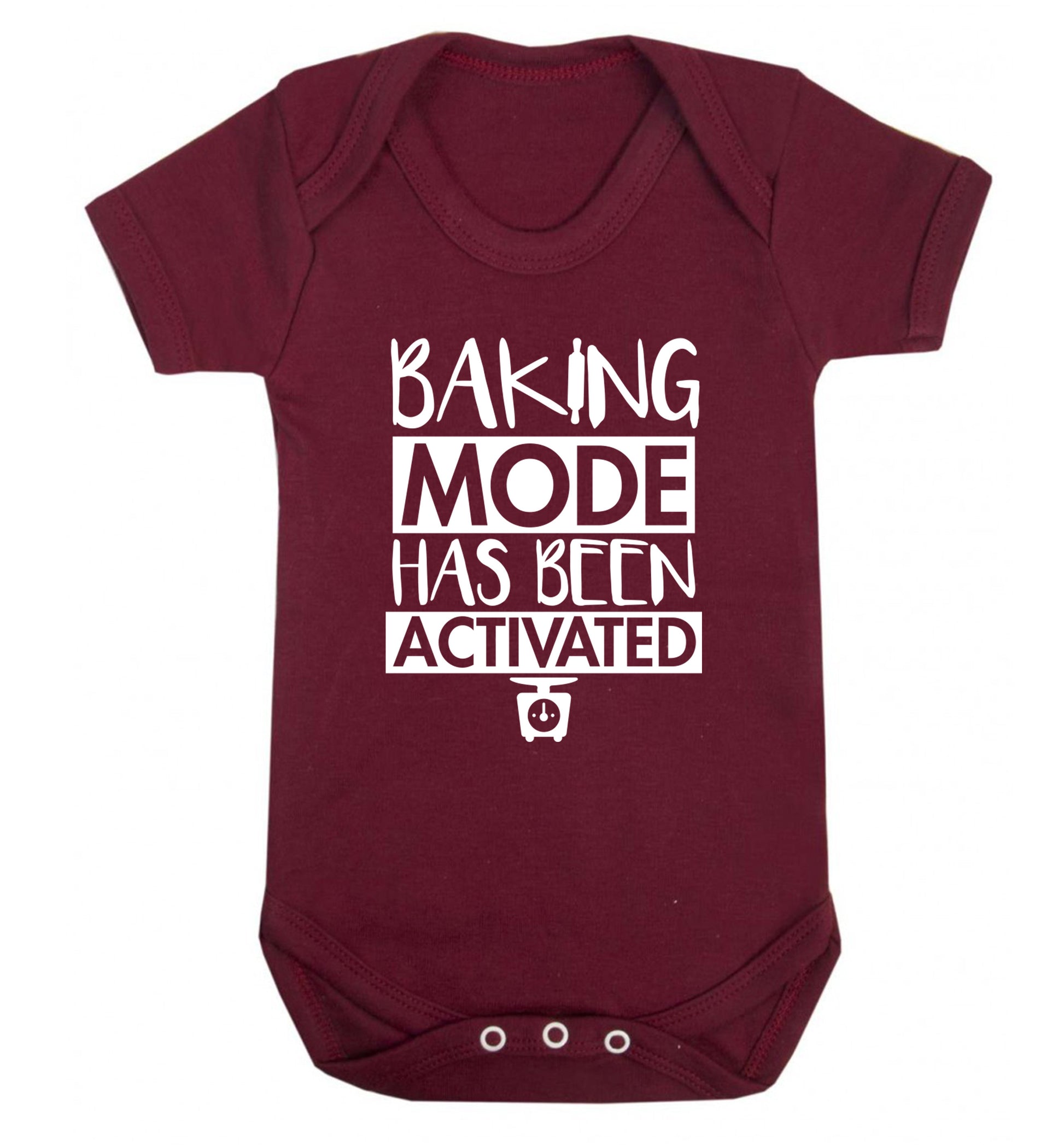 Baking mode has been activated Baby Vest maroon 18-24 months
