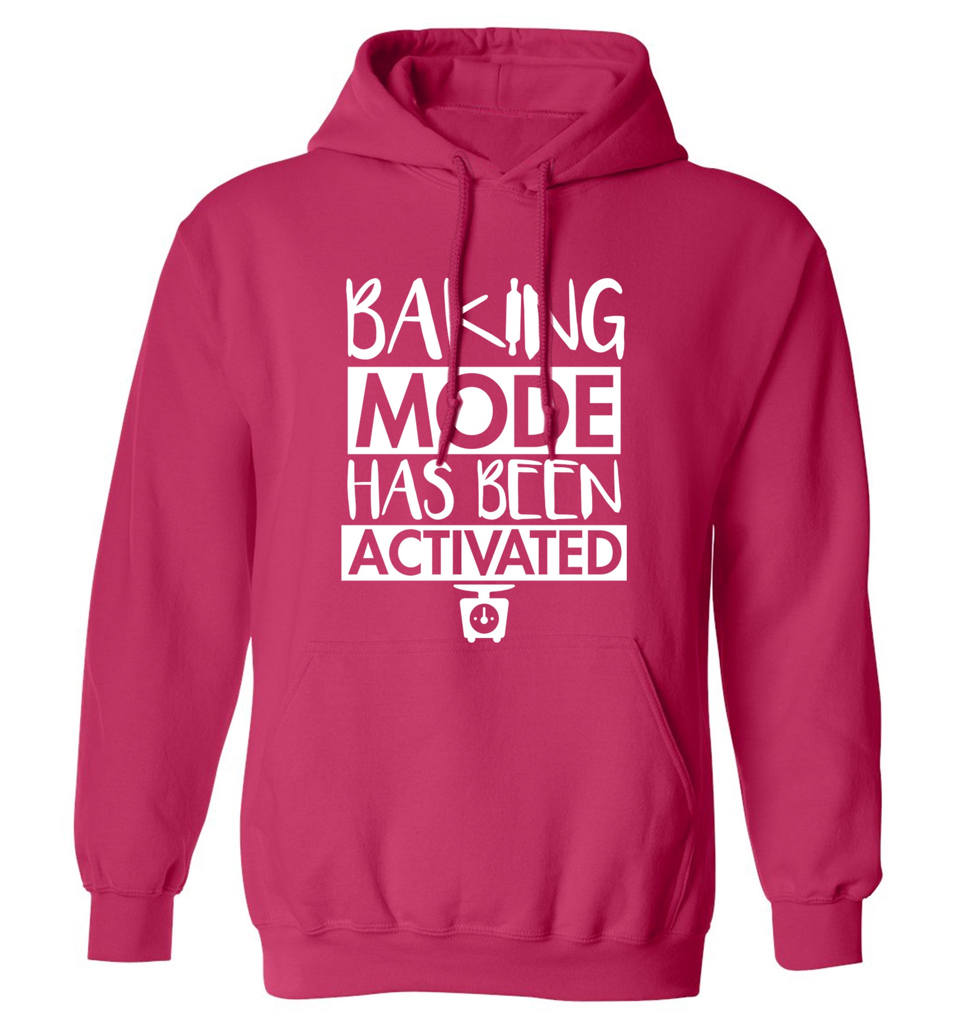 Baking mode has been activated adults unisex pink hoodie 2XL