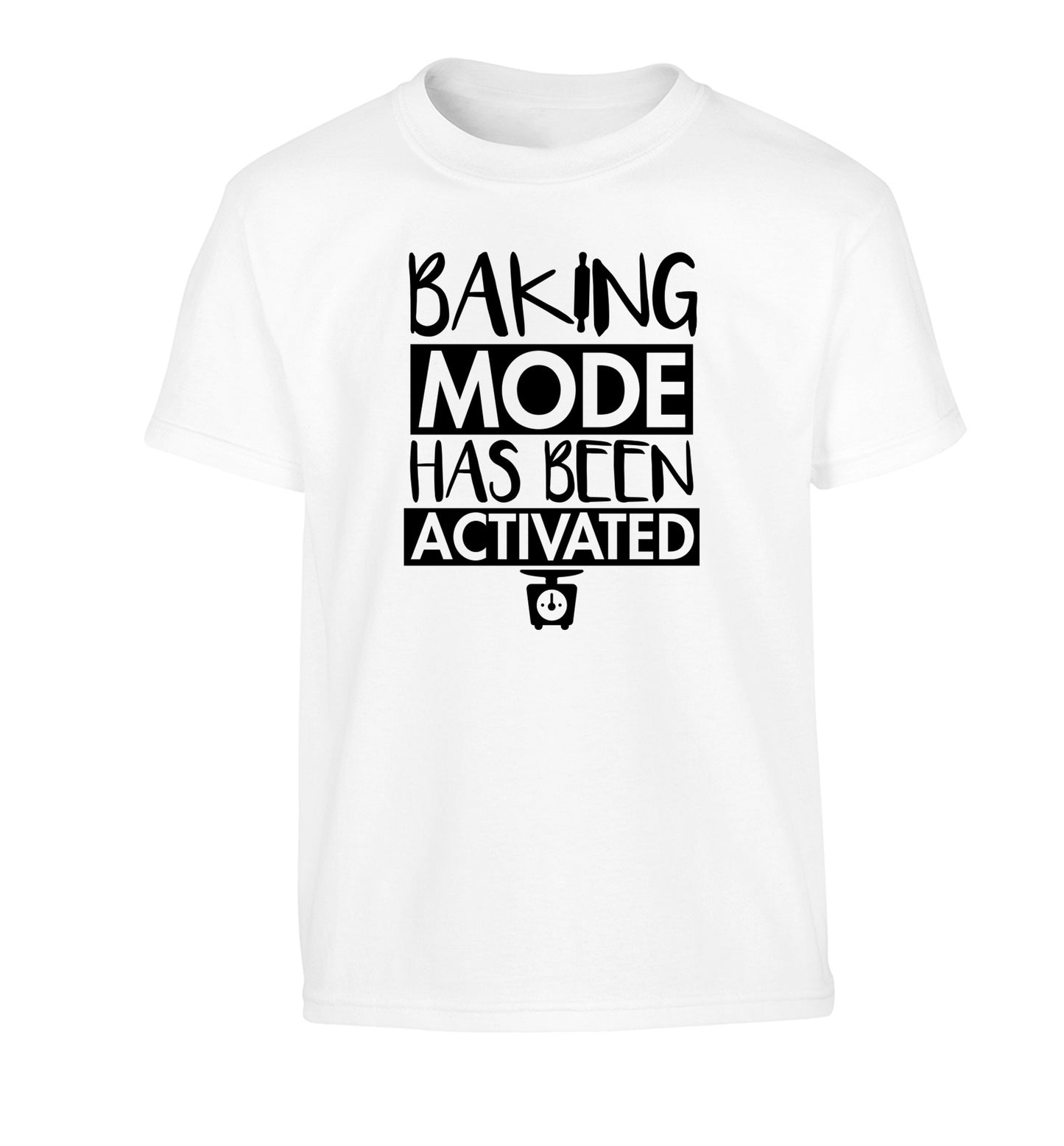 Baking mode has been activated Children's white Tshirt 12-14 Years