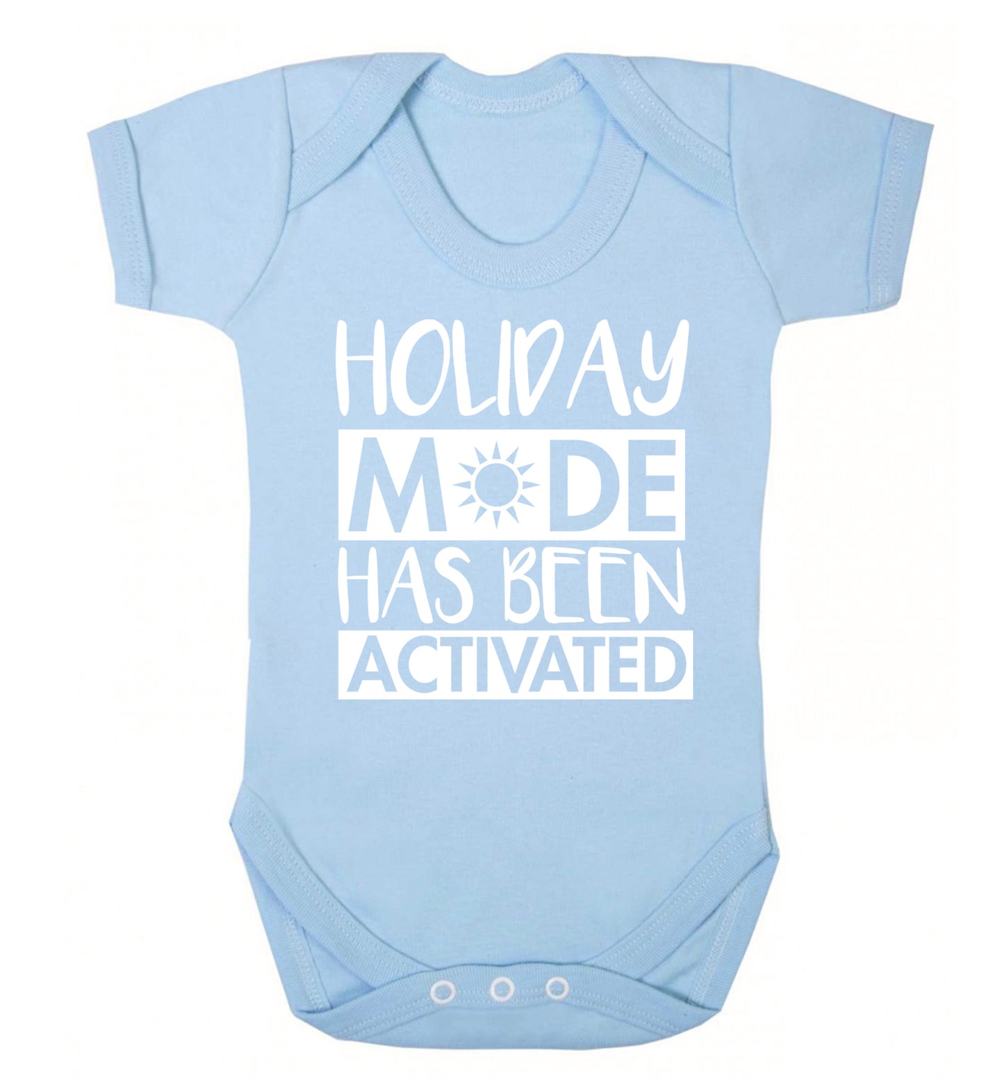 Holiday mode has been activated Baby Vest pale blue 18-24 months