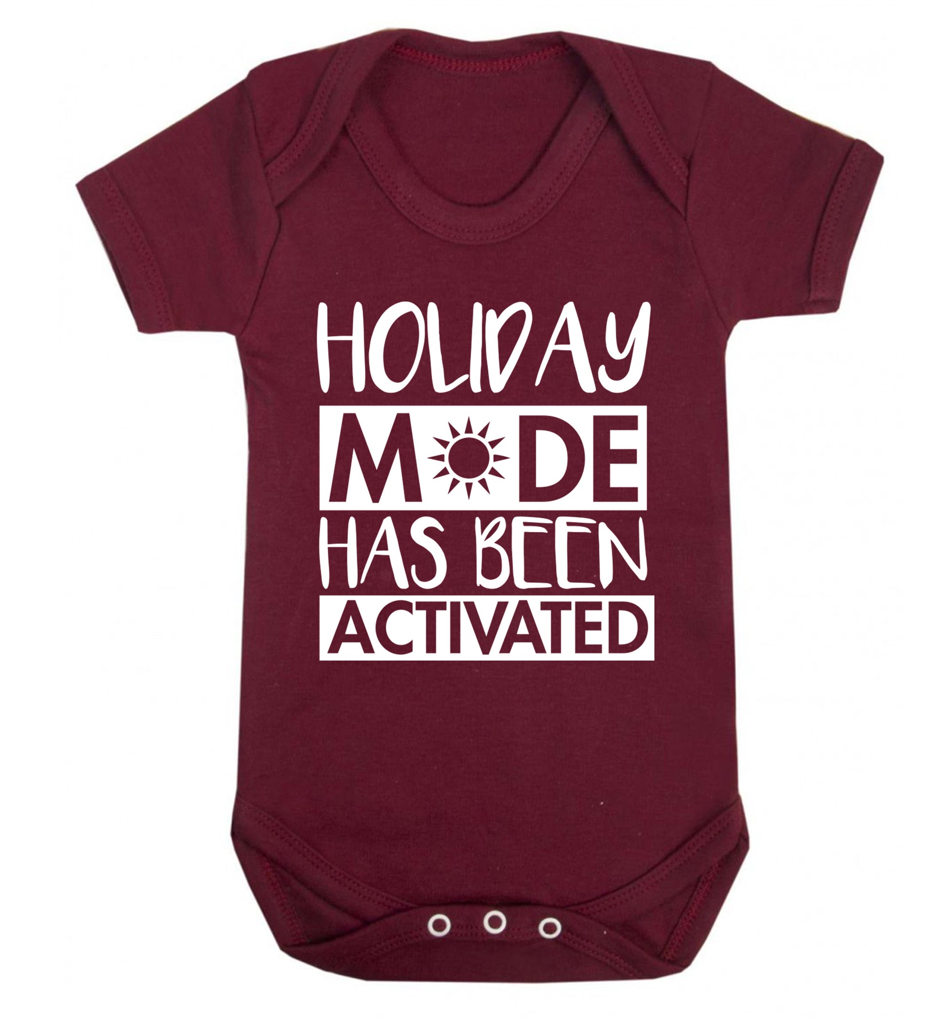 Holiday mode has been activated Baby Vest maroon 18-24 months