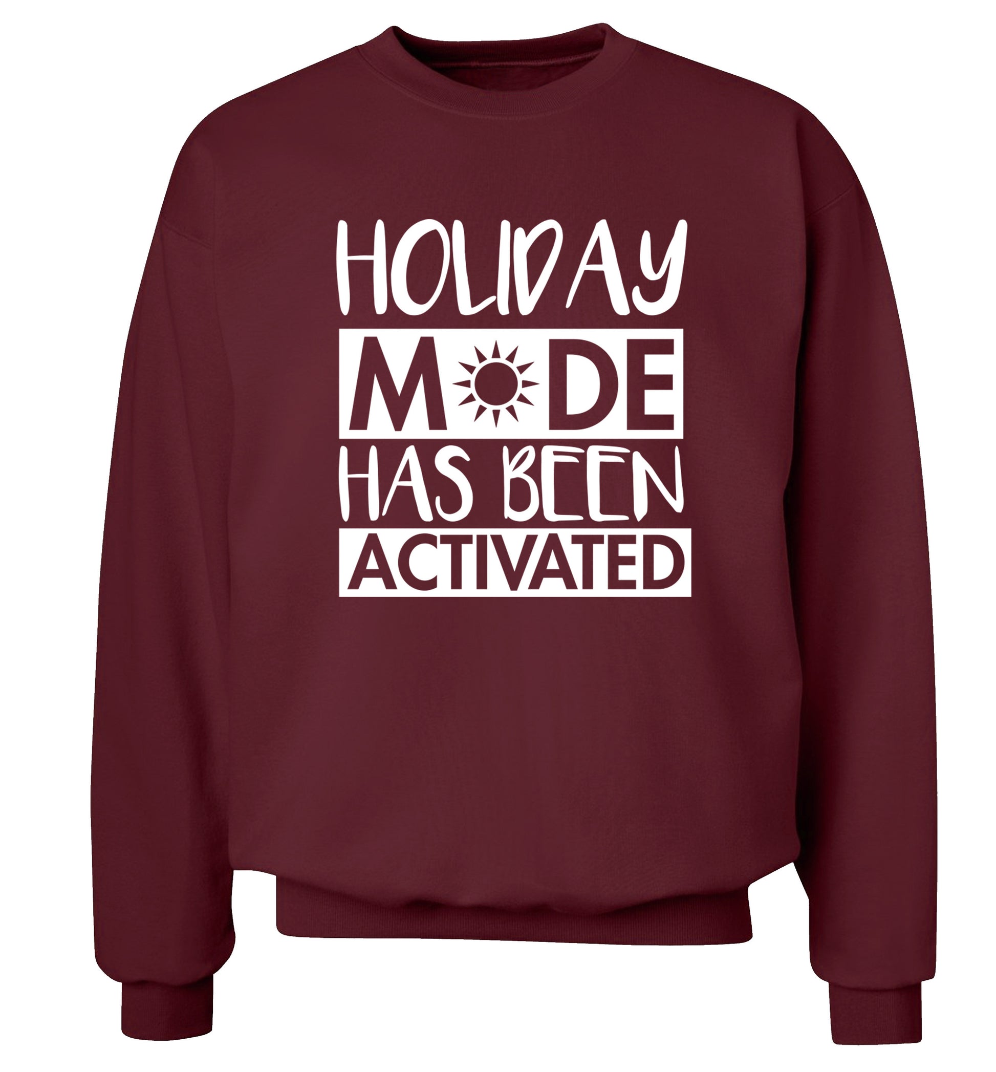 Holiday mode has been activated Adult's unisex maroon Sweater 2XL