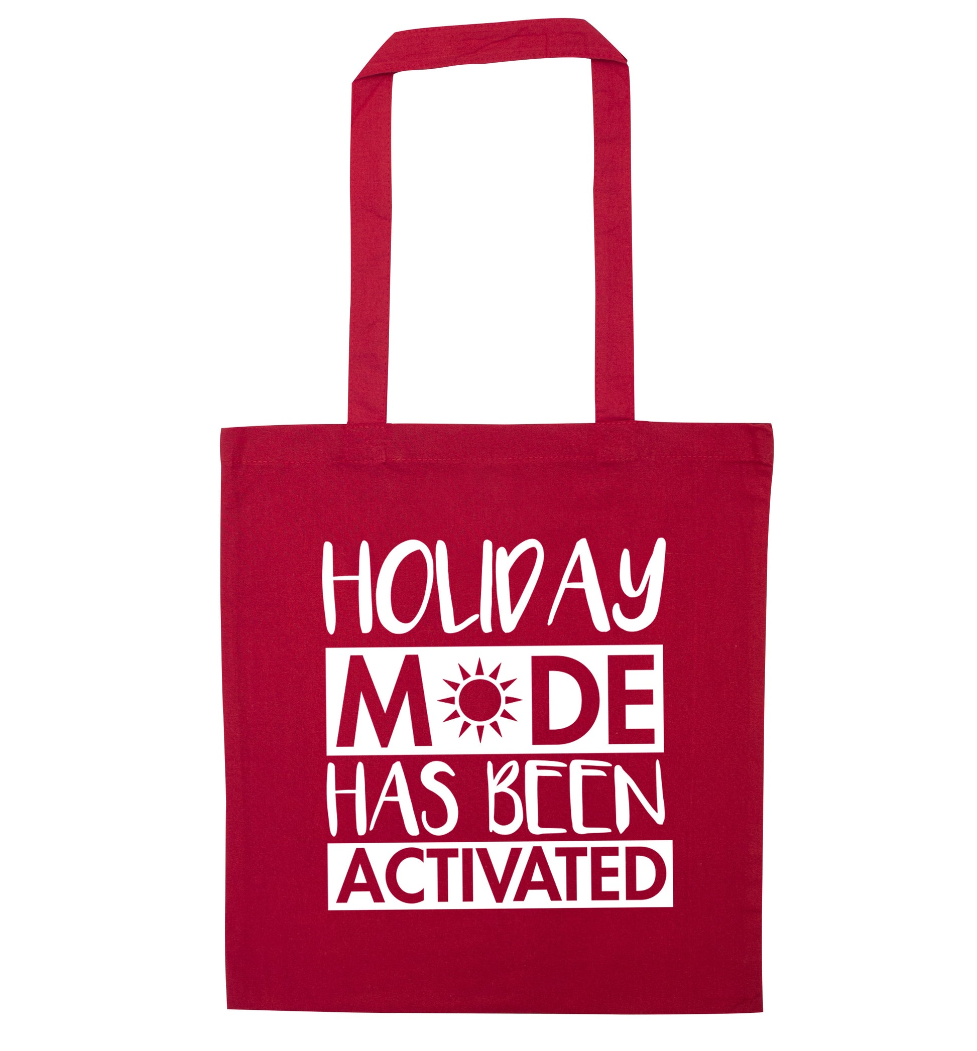 Holiday mode has been activated red tote bag