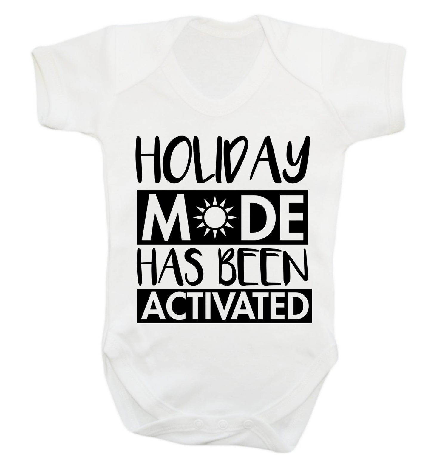 Holiday mode has been activated Baby Vest white 18-24 months