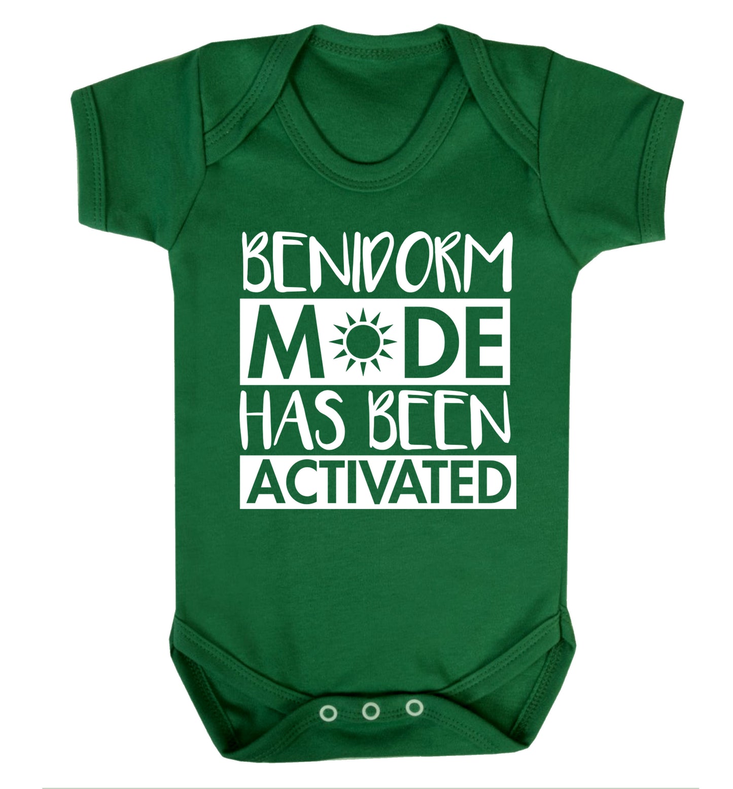 Benidorm mode has been activated Baby Vest green 18-24 months