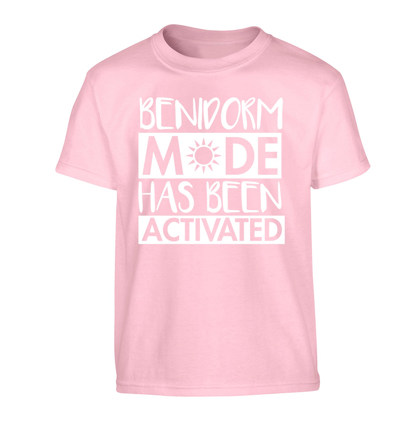 Benidorm mode has been activated Children's light pink Tshirt 12-14 Years