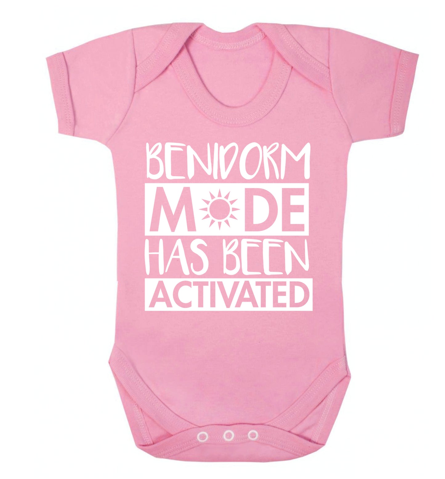 Benidorm mode has been activated Baby Vest pale pink 18-24 months