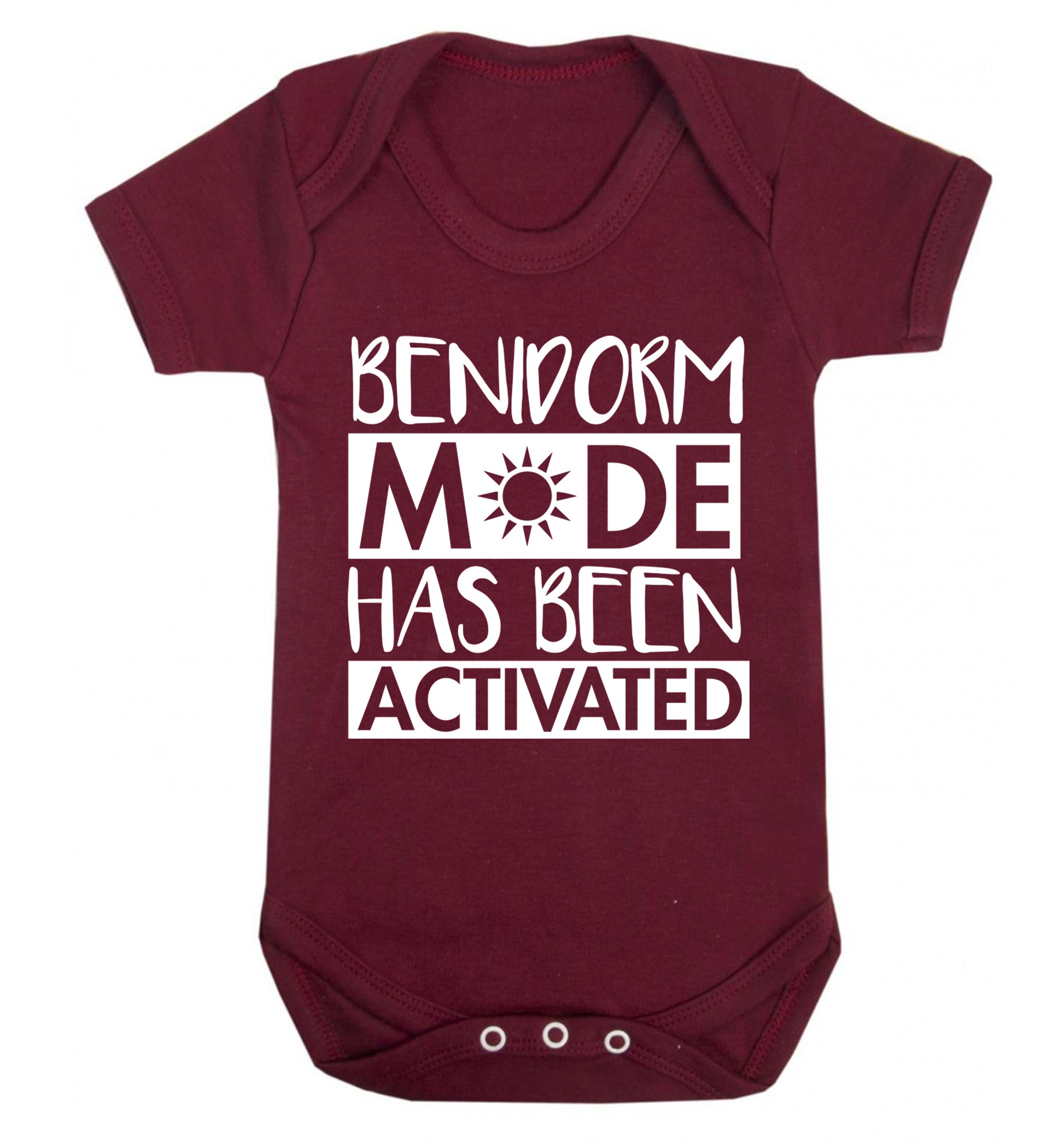 Benidorm mode has been activated Baby Vest maroon 18-24 months