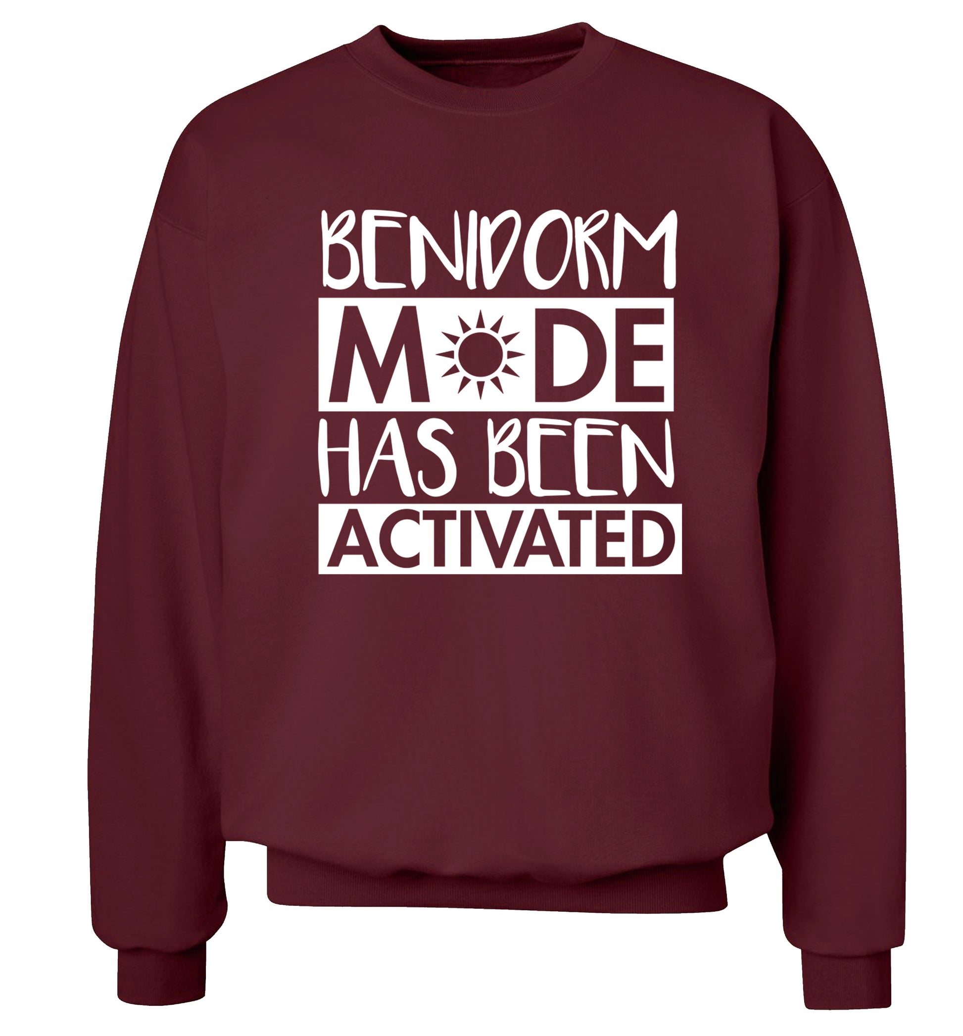 Benidorm mode has been activated Adult's unisex maroon Sweater 2XL