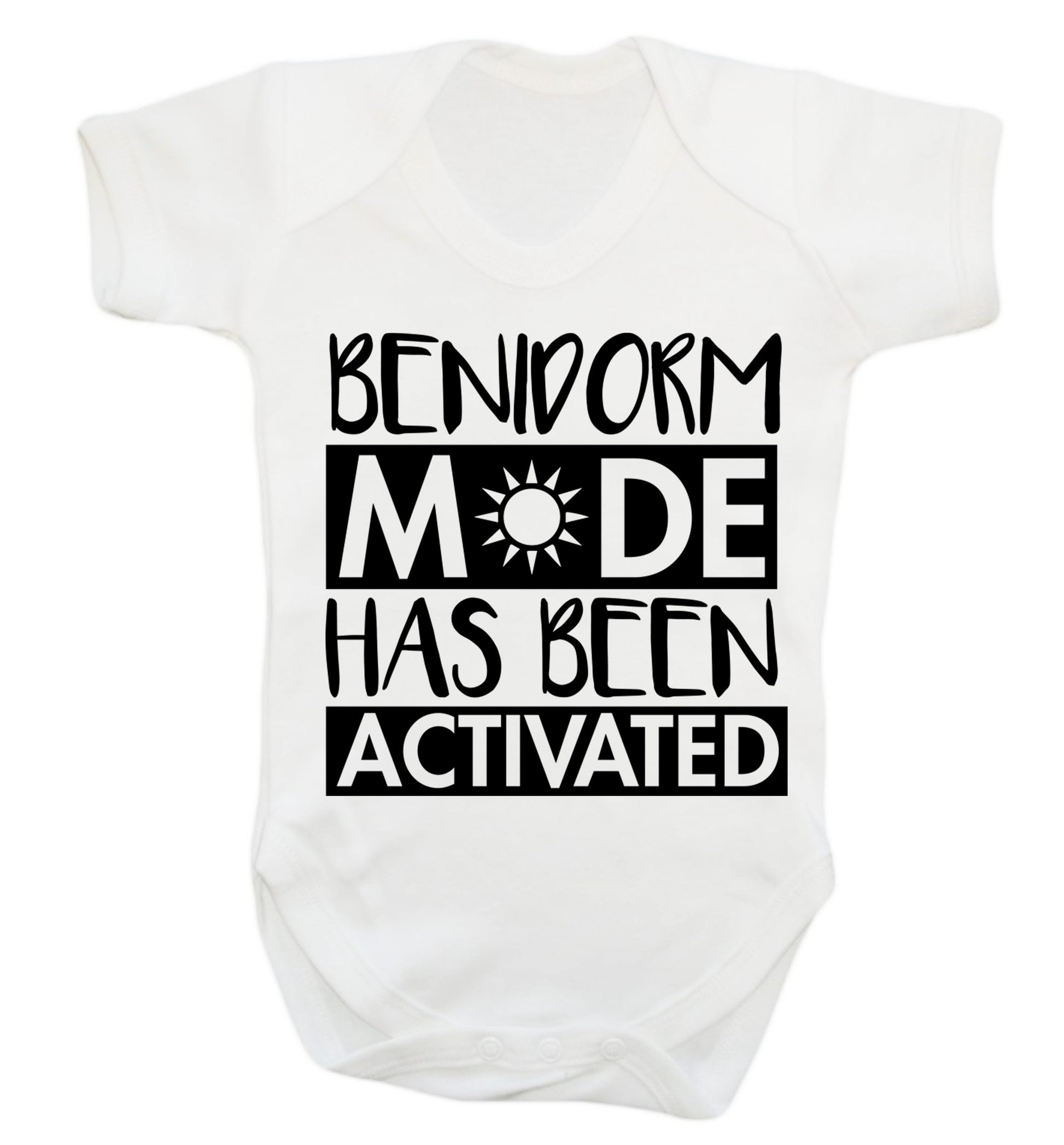 Benidorm mode has been activated Baby Vest white 18-24 months